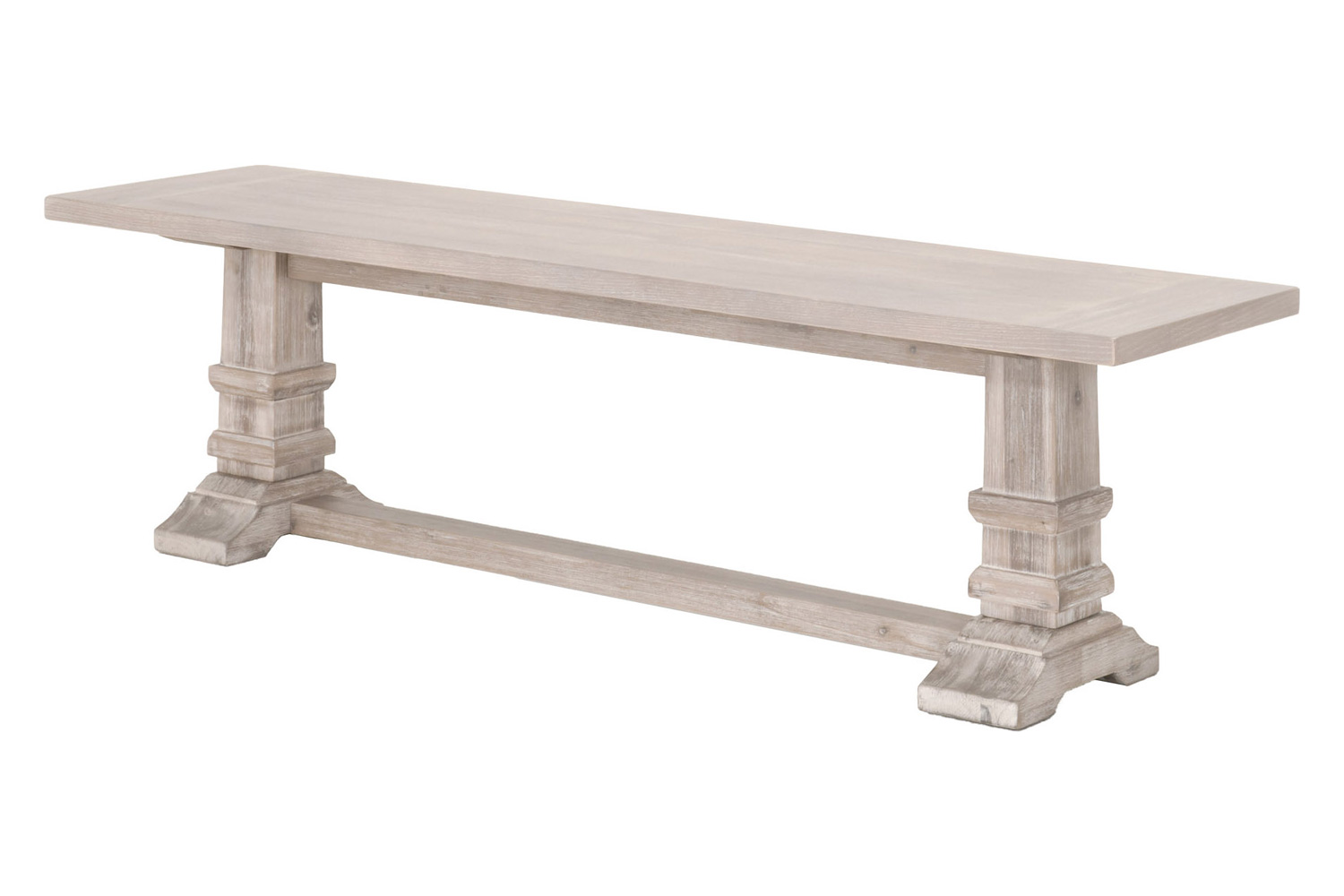 Essentials - Traditions Hudson Large Dining Bench in Natural Gray