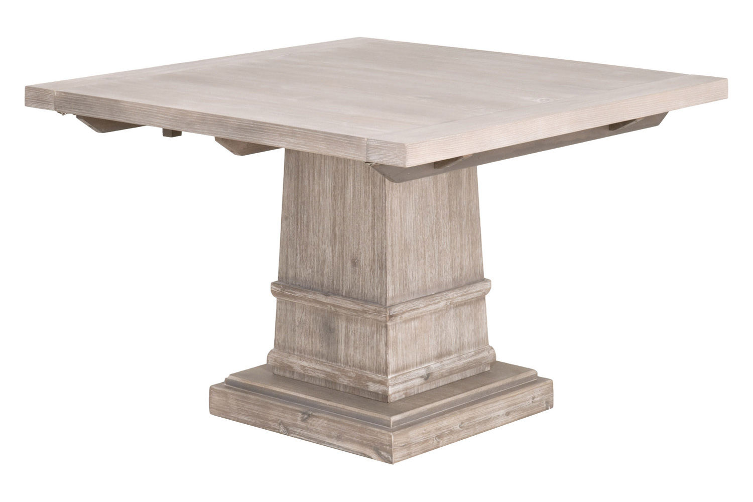 Essentials - Traditions Hudson 44" Square Extension Dining Table in Natural Gray