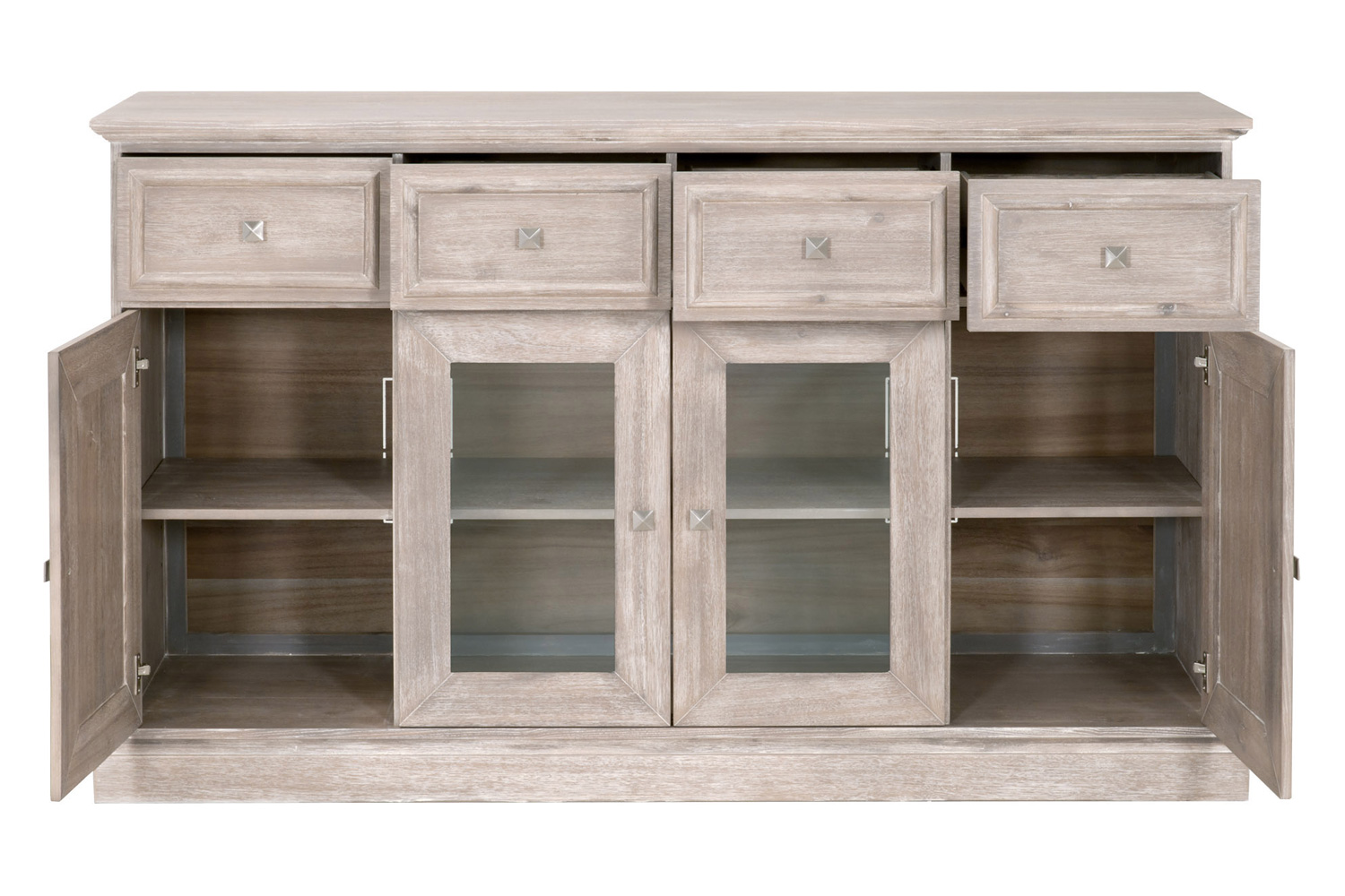 Essentials - Traditions Hudson Media Sideboard in Natural Gray