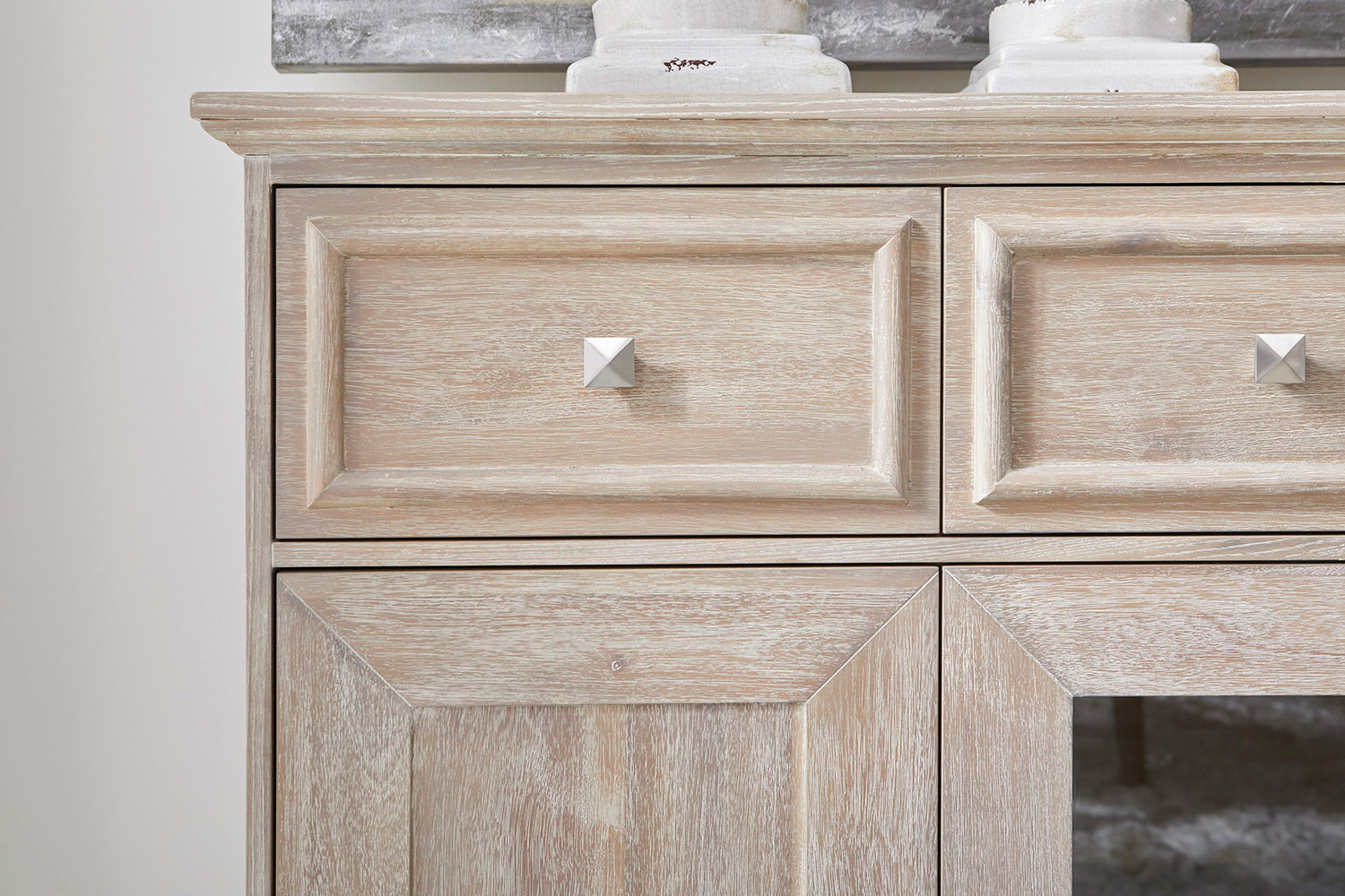 Essentials - Traditions Hudson Media Sideboard in Natural Gray