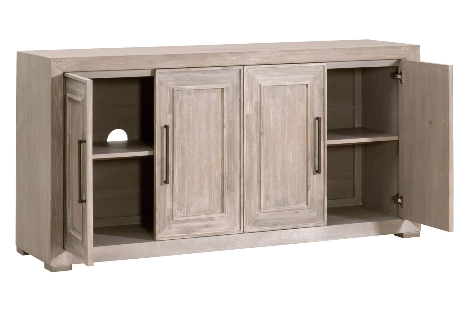 Essentials - Traditions Hunter Media Sideboard in Natural Gray