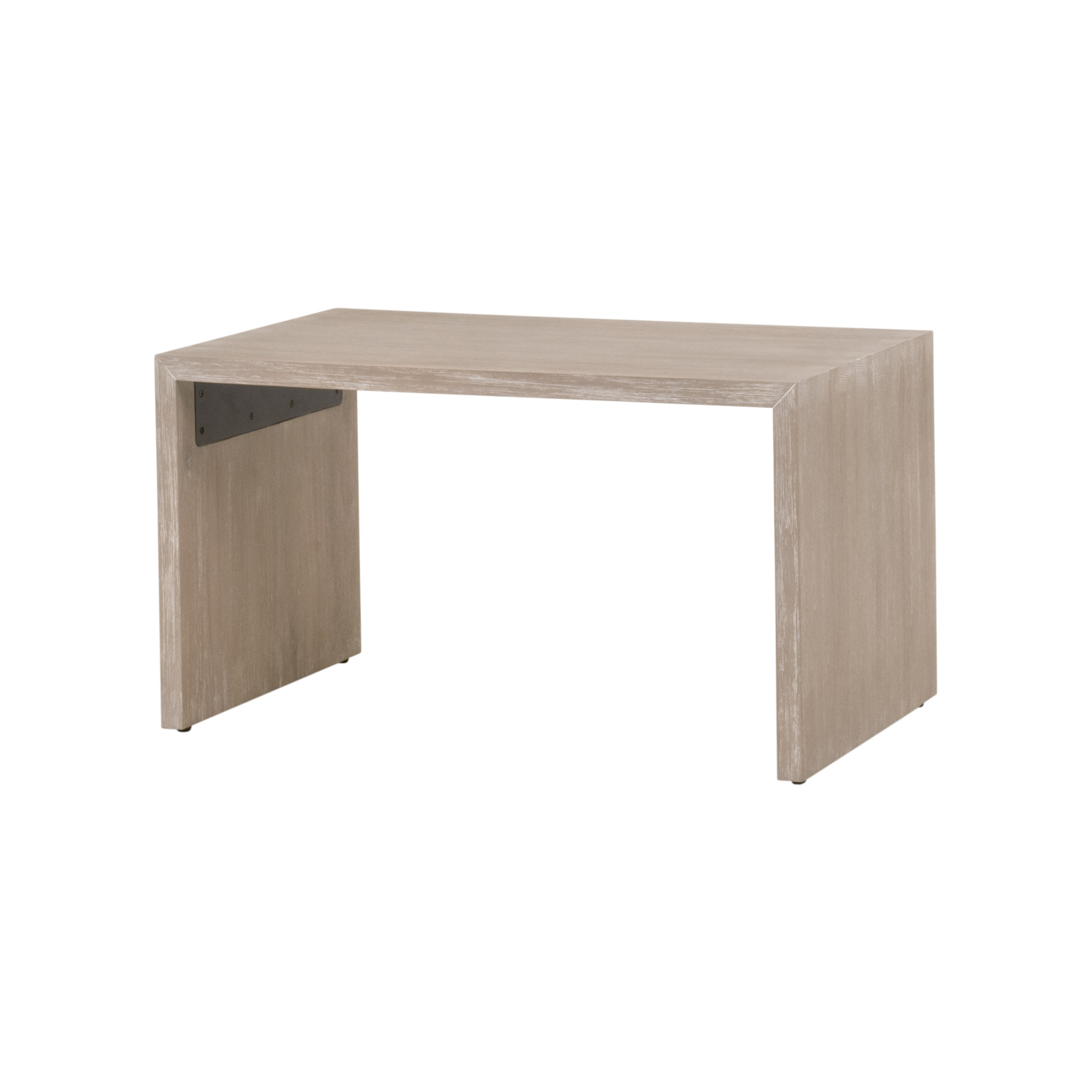 Essentials - Traditions Dovetail Upholstered Coffee Table in LiveSmart Gellar-Linen, Natural Gray Acacia