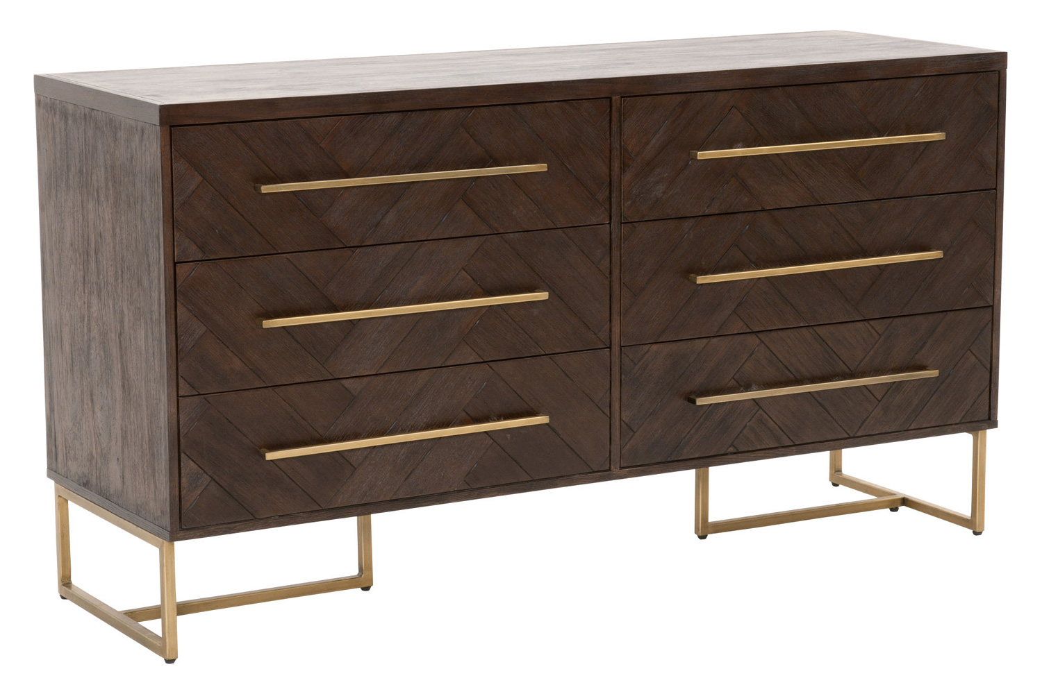 Essentials Traditions Mosaic 6-Drawer Double Dresser - Rustic Java