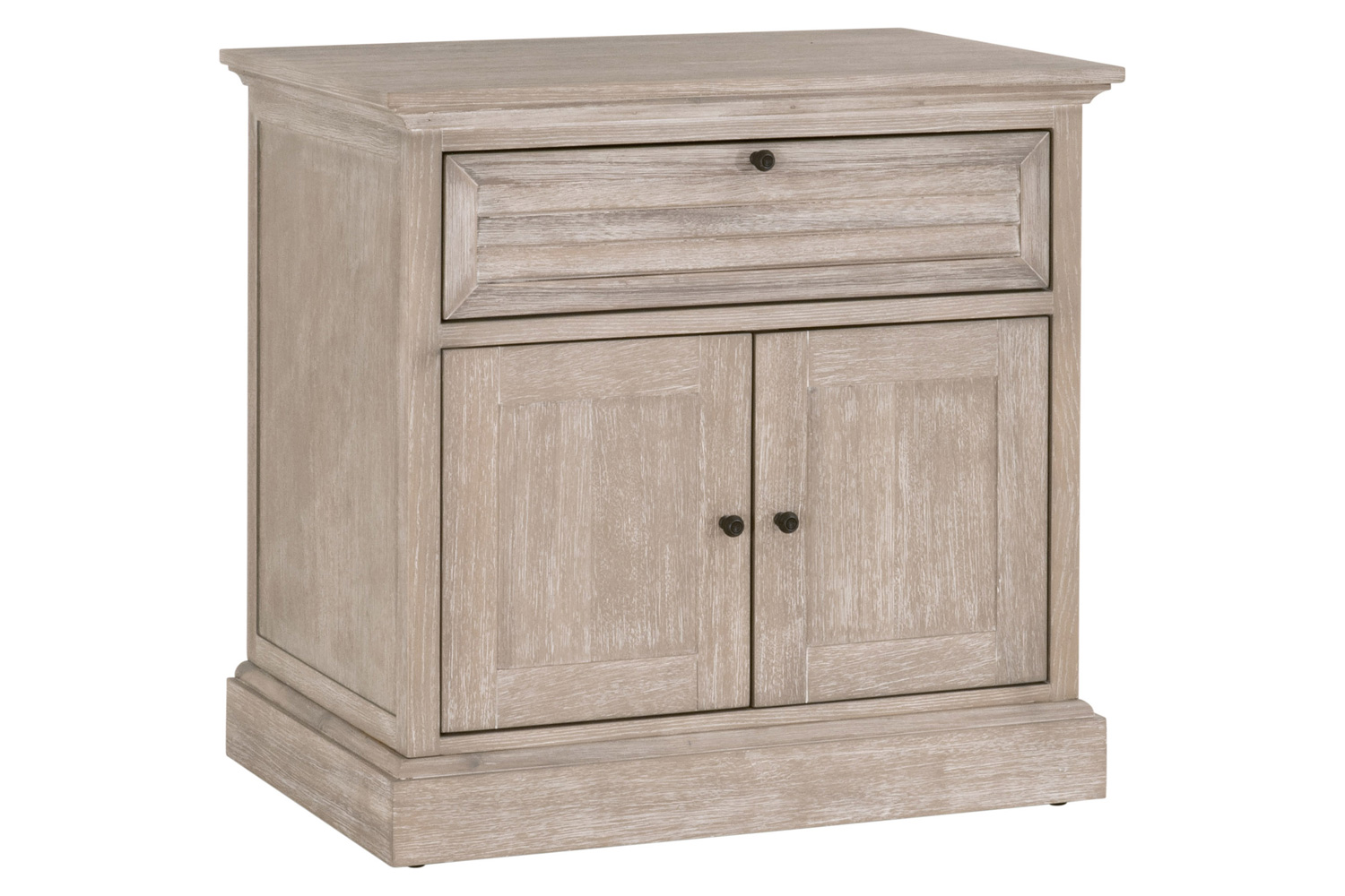 Essentials - Traditions Eden 1-Drawer 2-Door Nightstand in Natural Gray Acacia