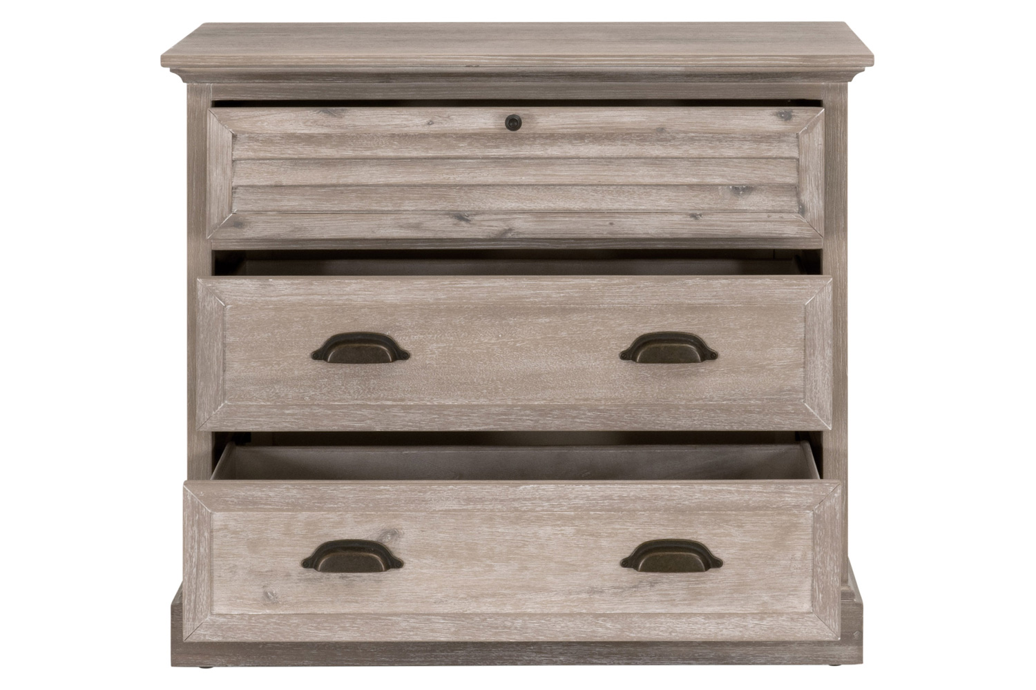 Essentials - Traditions Eden 3-Drawer Nightstand in Natural Gray Acacia