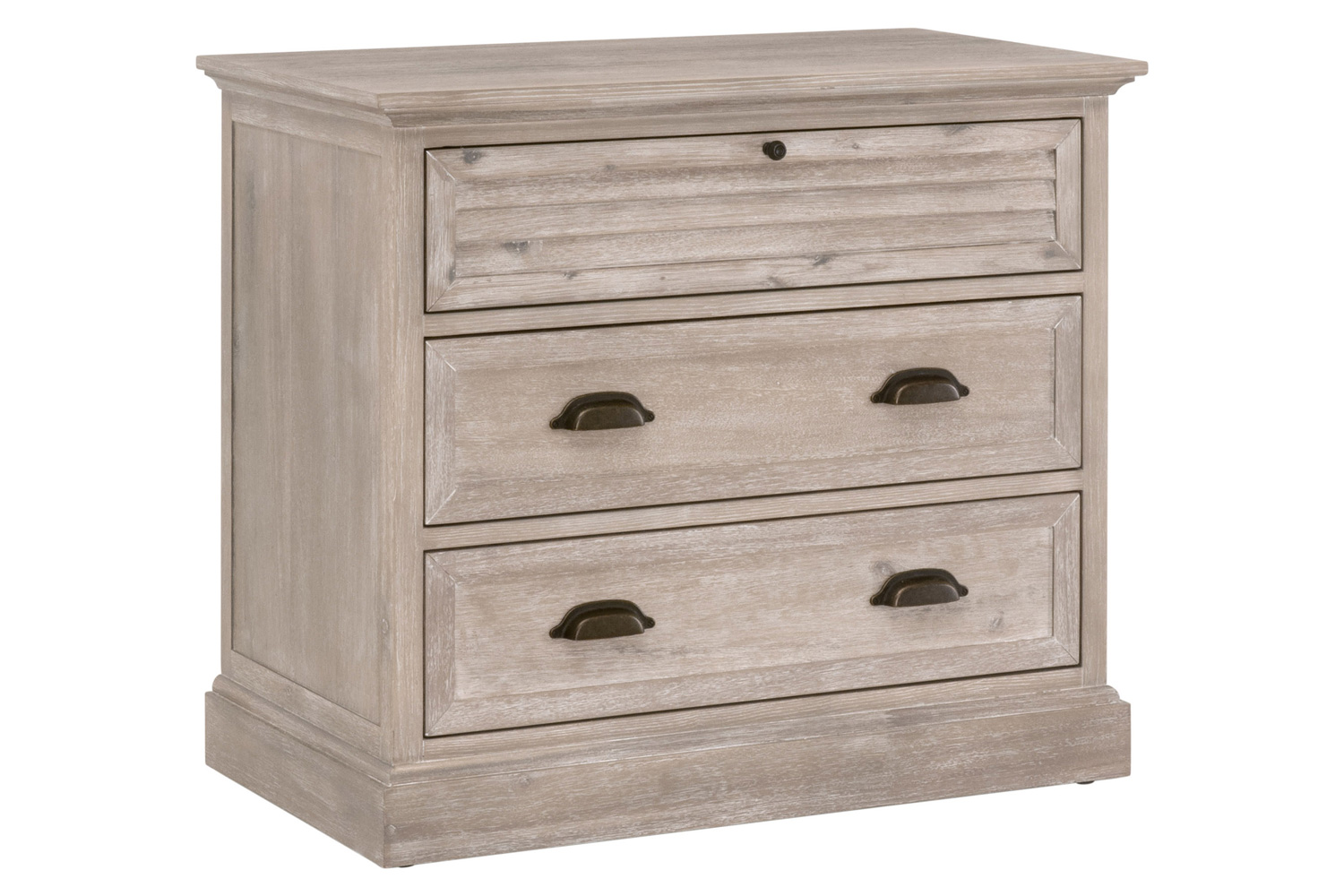 Essentials - Traditions Eden 3-Drawer Nightstand in Natural Gray Acacia