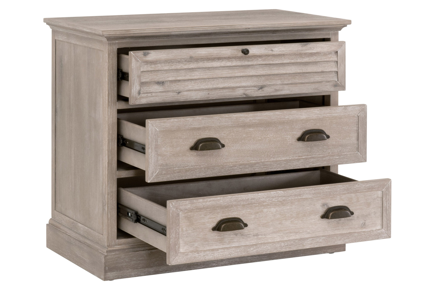 Essentials - Traditions Eden 3-Drawer Nightstand in Natural Gray Acacia