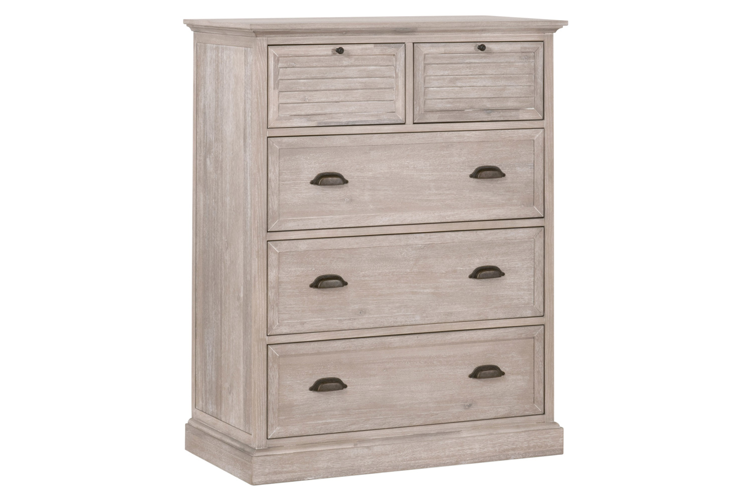 Essentials - Eden 5-Drawer High Chest in Natural Gray Acacia