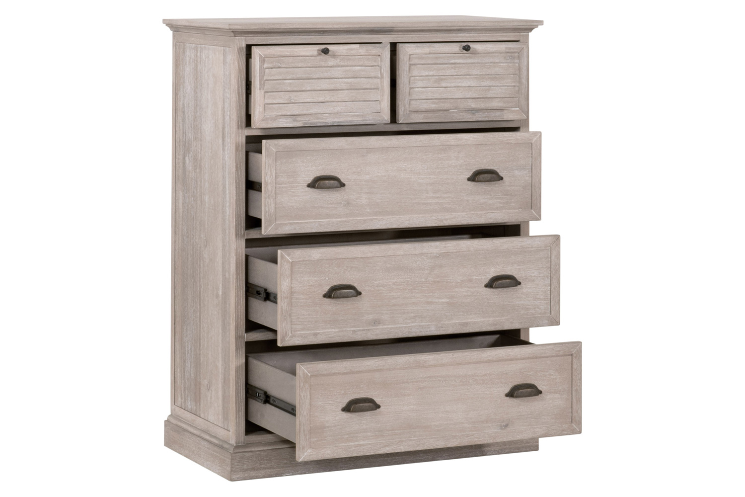 Essentials - Eden 5-Drawer High Chest in Natural Gray Acacia