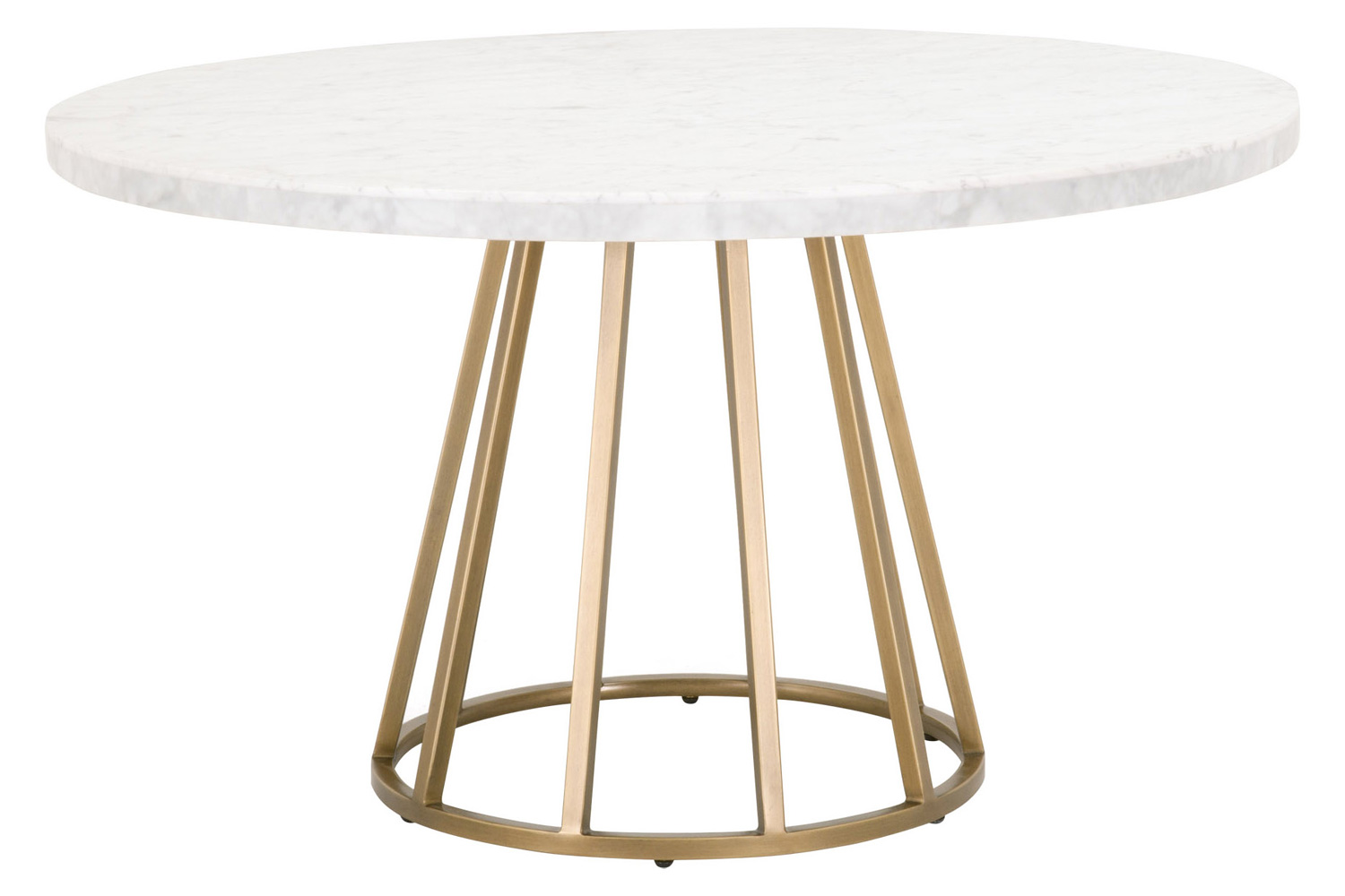 Essentials Traditions Turino Round Dining Table Base - Brushed Gold