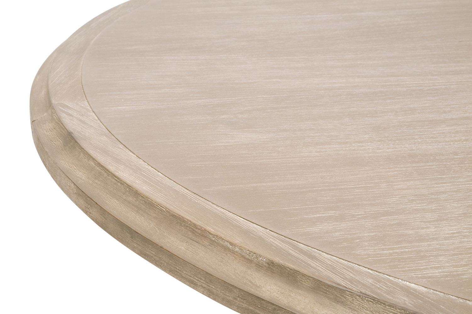 Essentials Traditions Devon 54" Round Extension Dining Table - Natural Gray