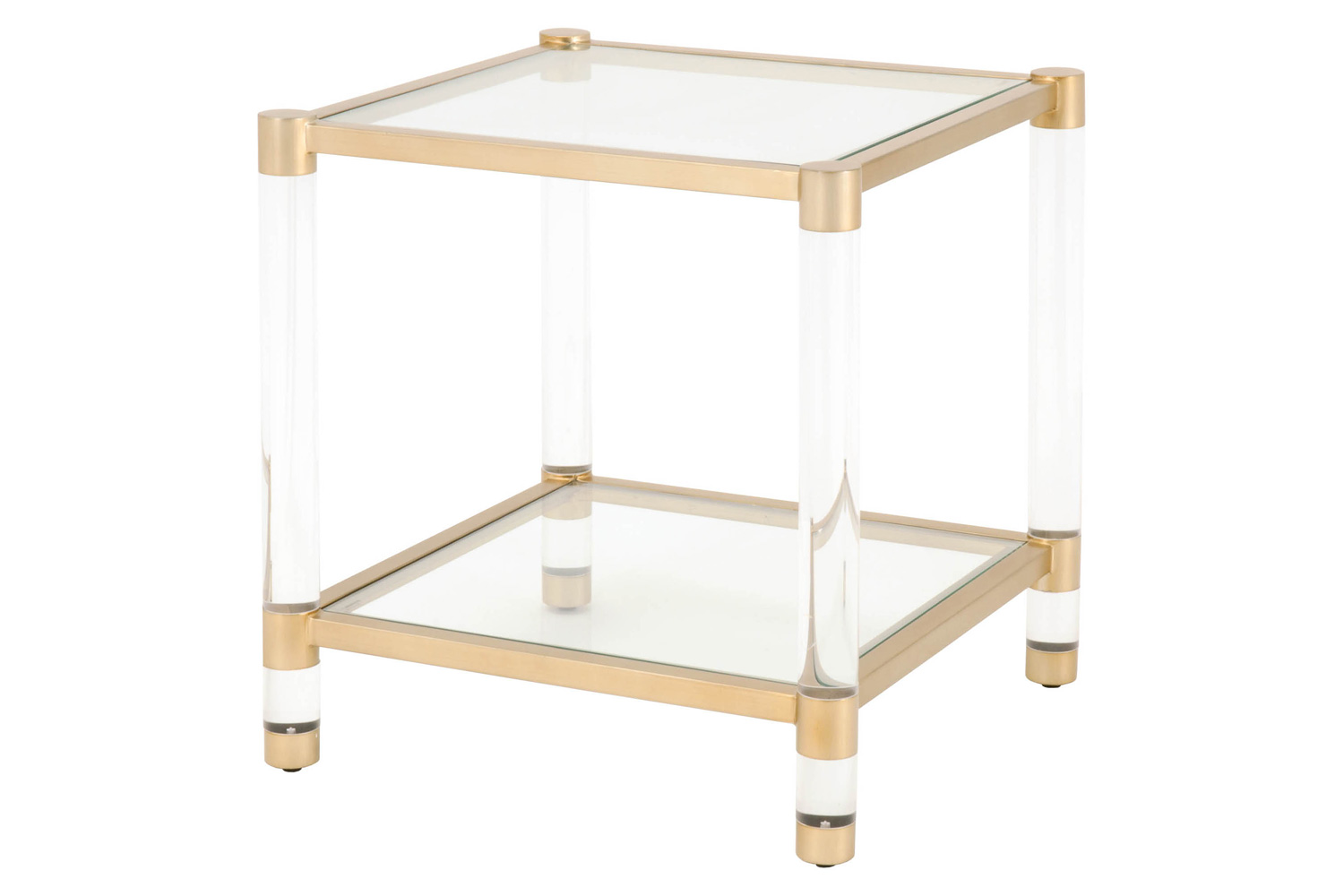 Essentials - Traditions Nouveau End Table in Brushed Brass