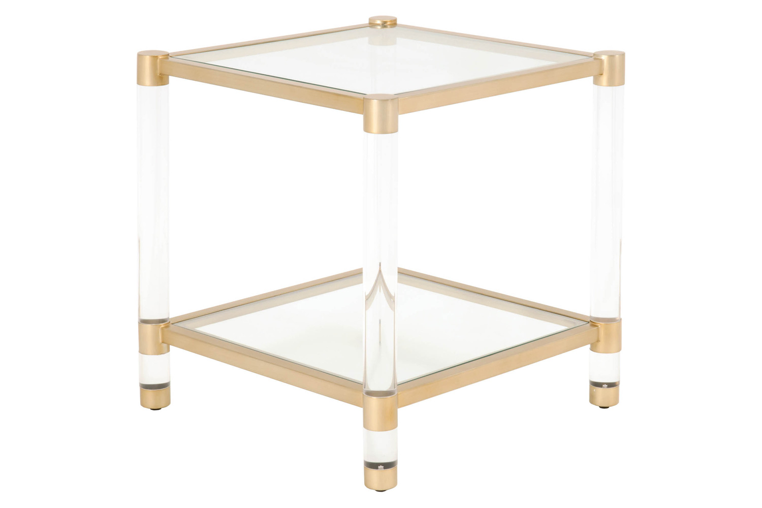 Essentials - Traditions Nouveau End Table in Brushed Brass