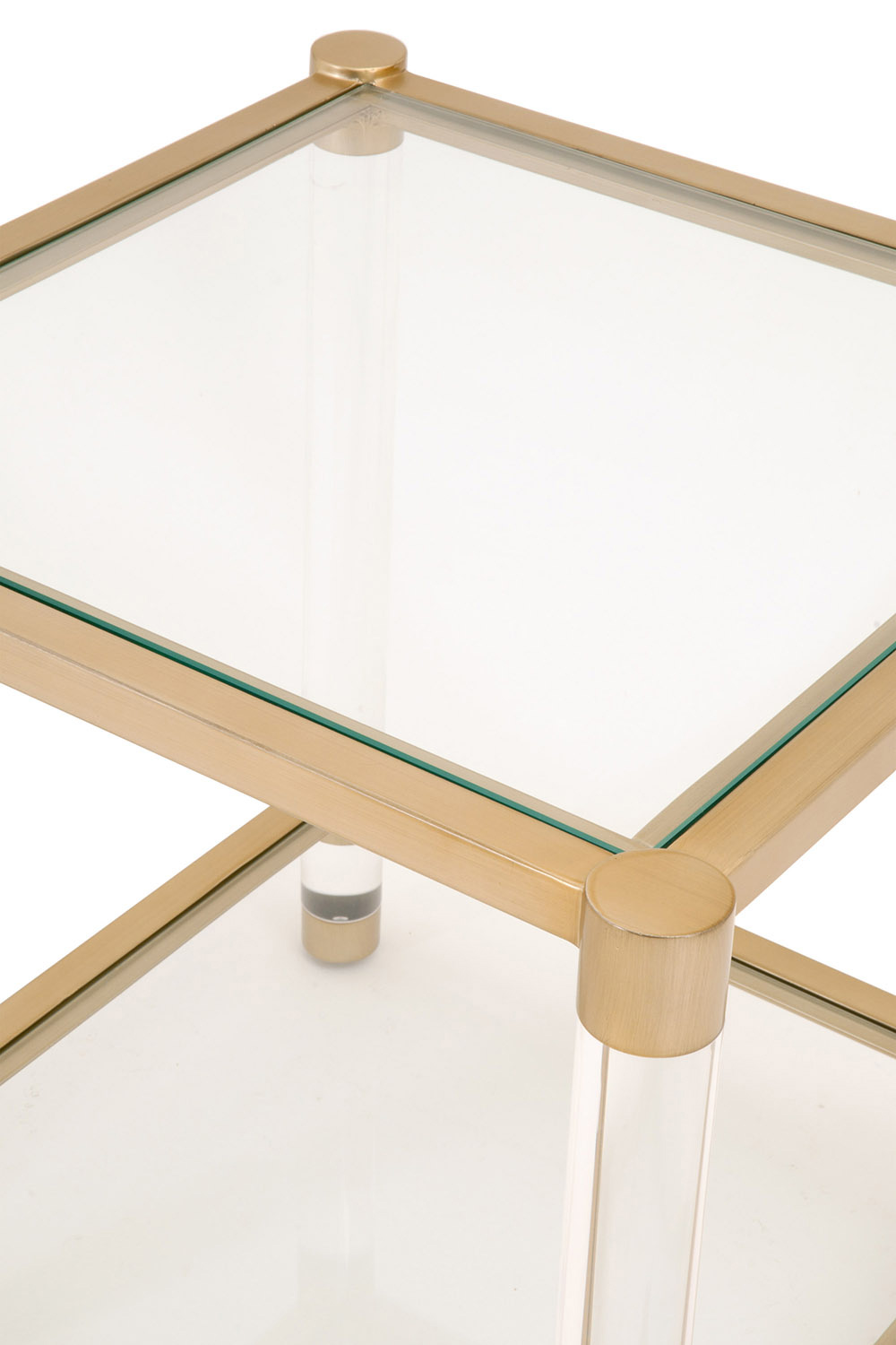 Essentials - Traditions Nouveau End Table in Brushed Brass