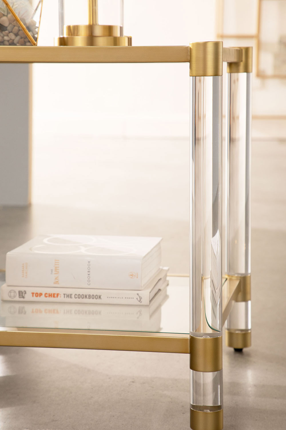 Essentials - Traditions Nouveau End Table in Brushed Brass