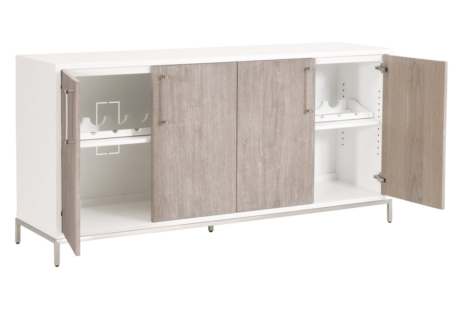 Essentials - Traditions Nouveau Media Sideboard in Natural Gray