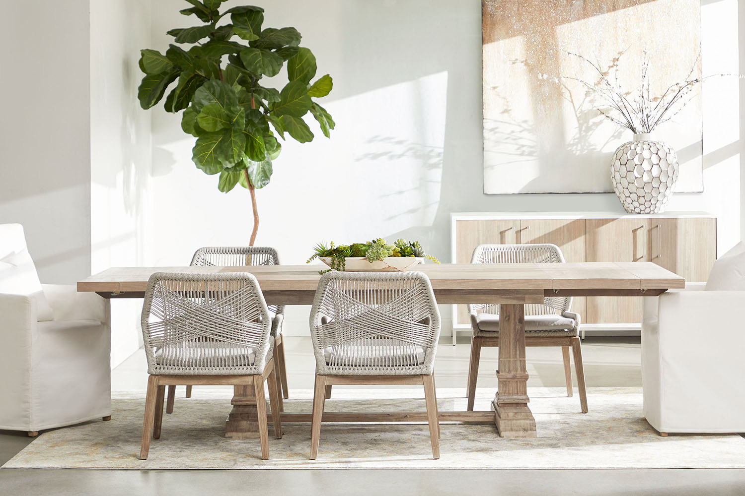 Essentials - Traditions Nouveau Media Sideboard in Natural Gray