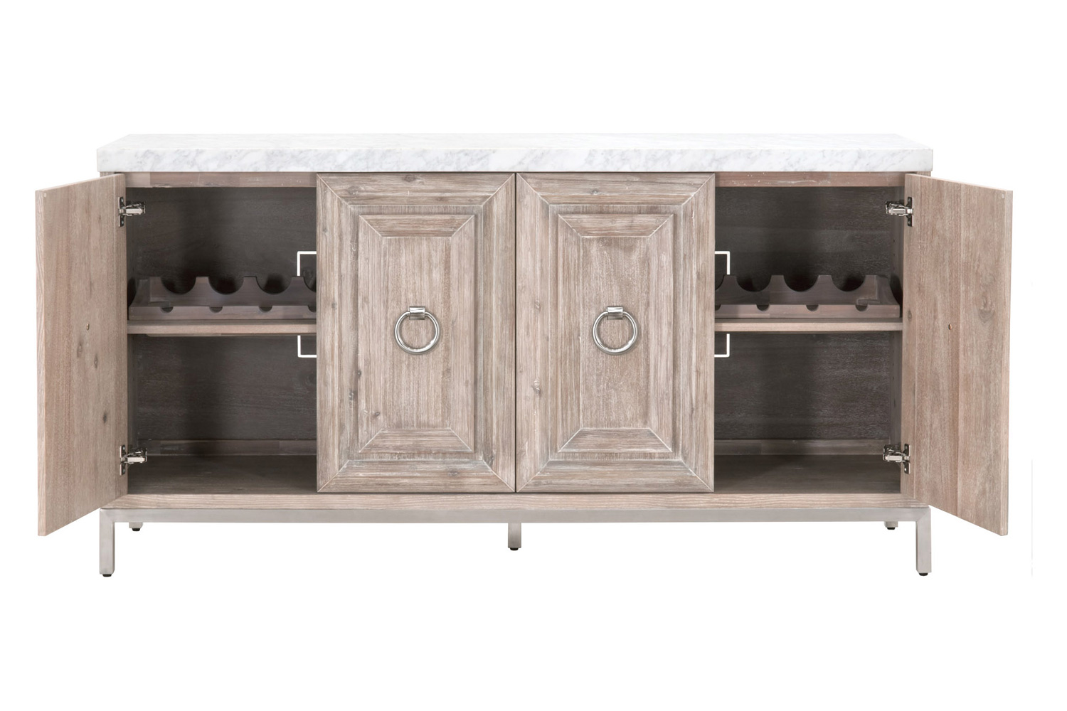 Essentials Traditions Azure Carrera Media Sideboard - Natural Gray