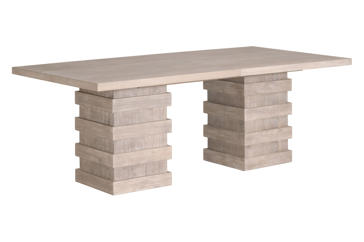 Essentials - Traditions Plaza Extension Dining Table in Natural Gray