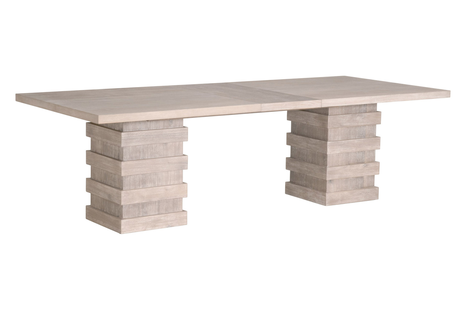 Essentials - Traditions Plaza Extension Dining Table in Natural Gray