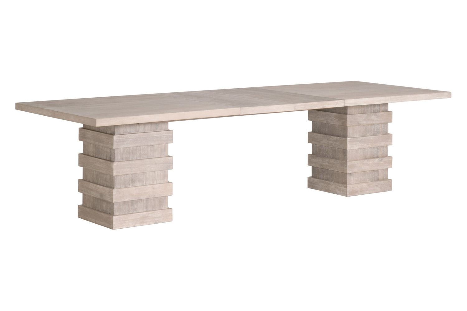 Essentials - Traditions Plaza Extension Dining Table in Natural Gray