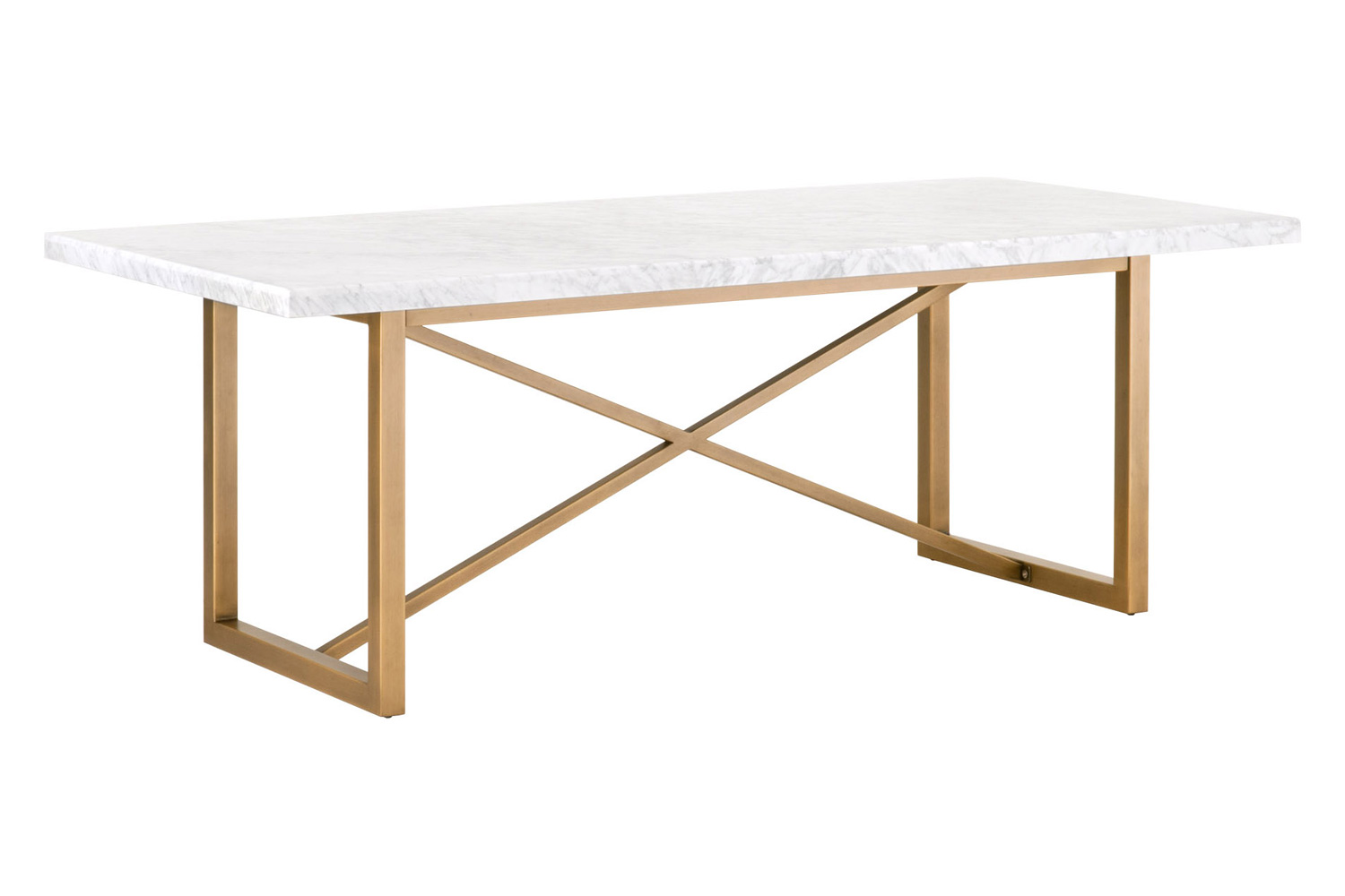 Essentials - Traditions Carrera Dining Table in Brushed Gold