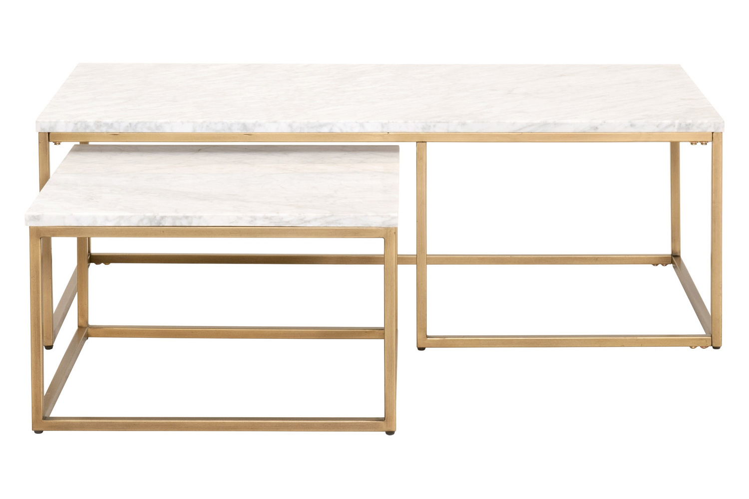 Essentials - Traditions Carrera Nesting Coffee Table in Brushed Gold