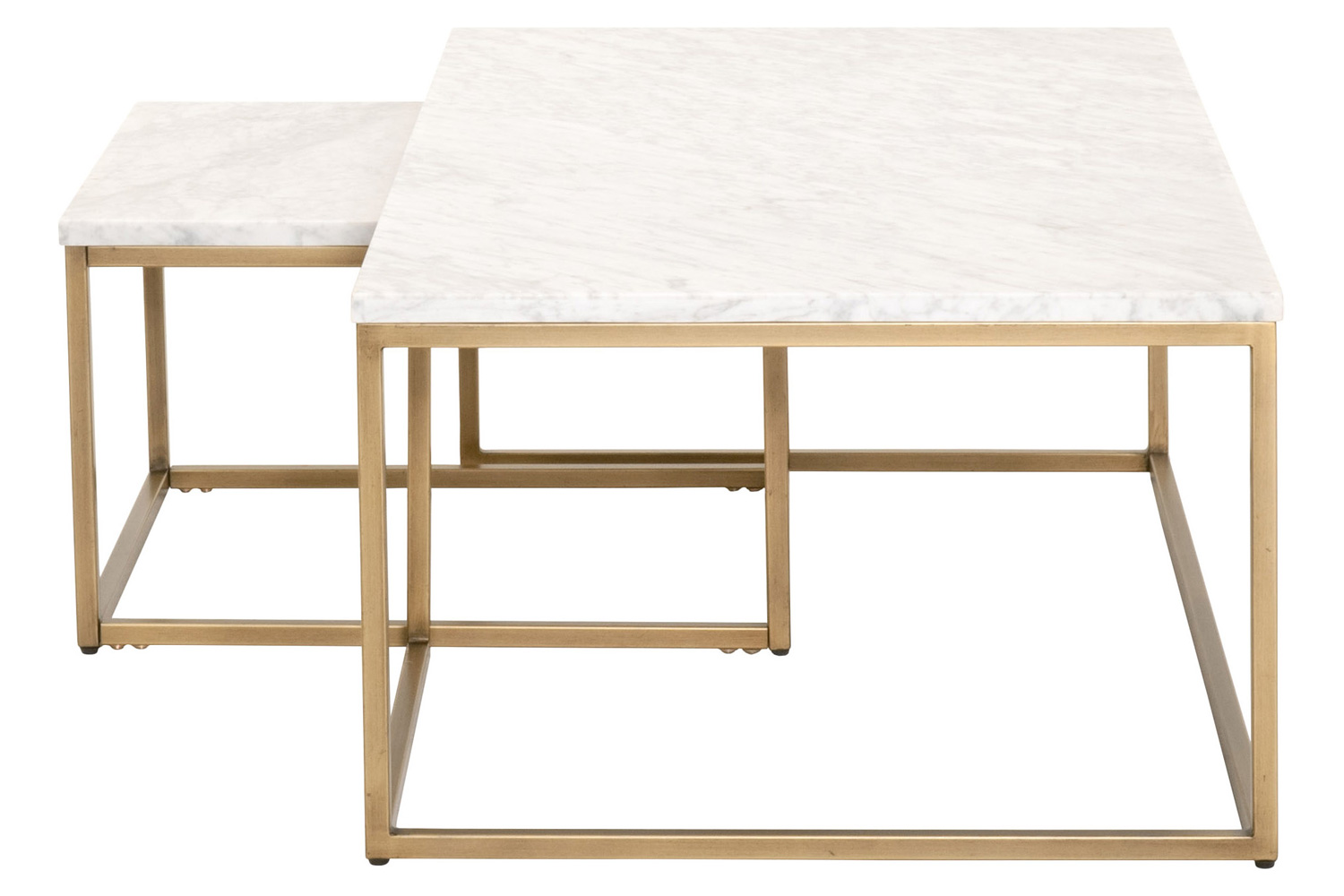 Essentials - Traditions Carrera Nesting Coffee Table in Brushed Gold