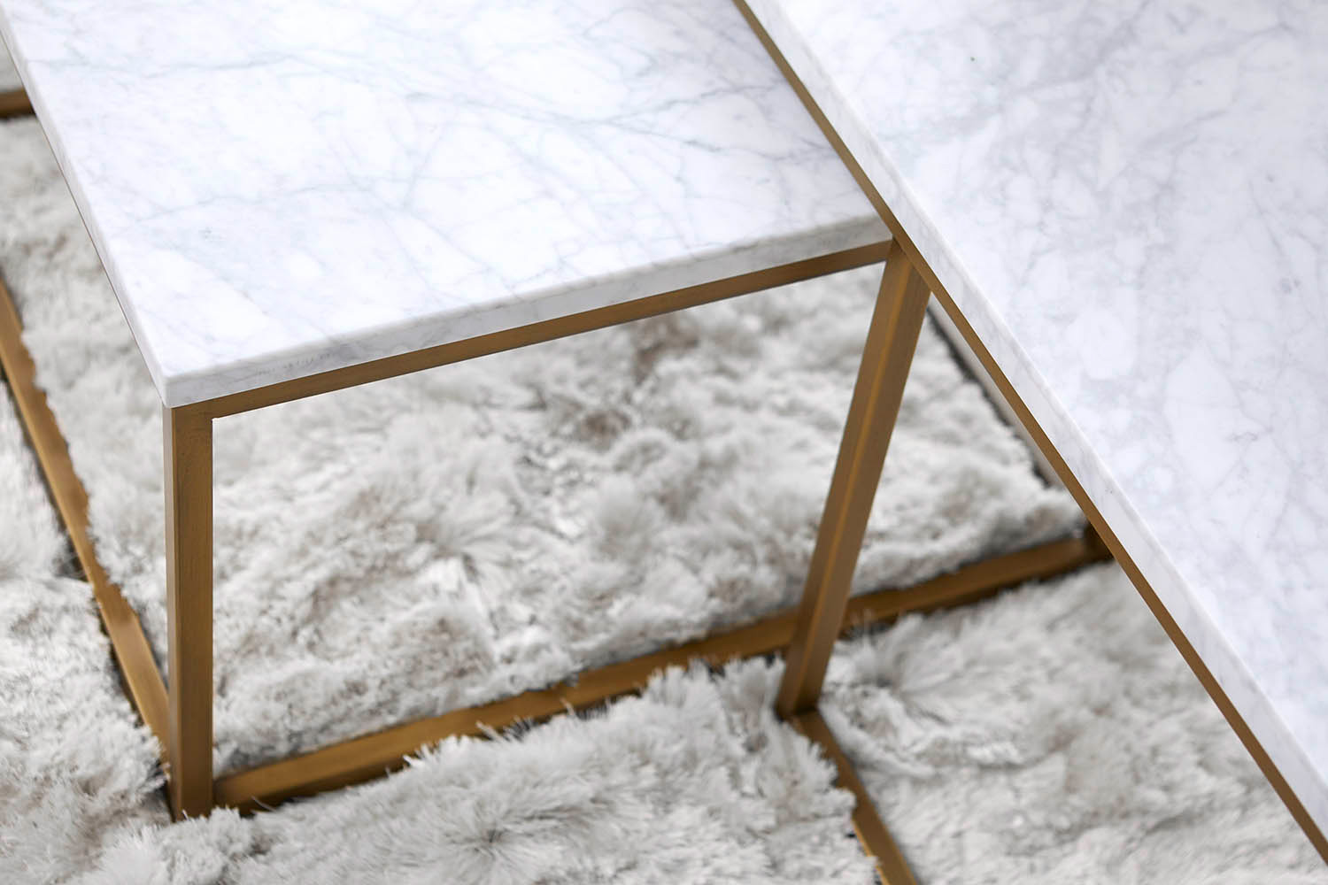 Essentials - Traditions Carrera Nesting Coffee Table in Brushed Gold