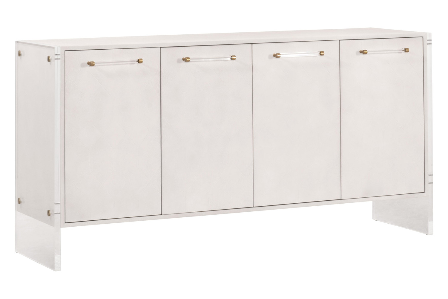 Essentials - Traditions Sonia Shagreen Media Sideboard in Pearl Shagreen