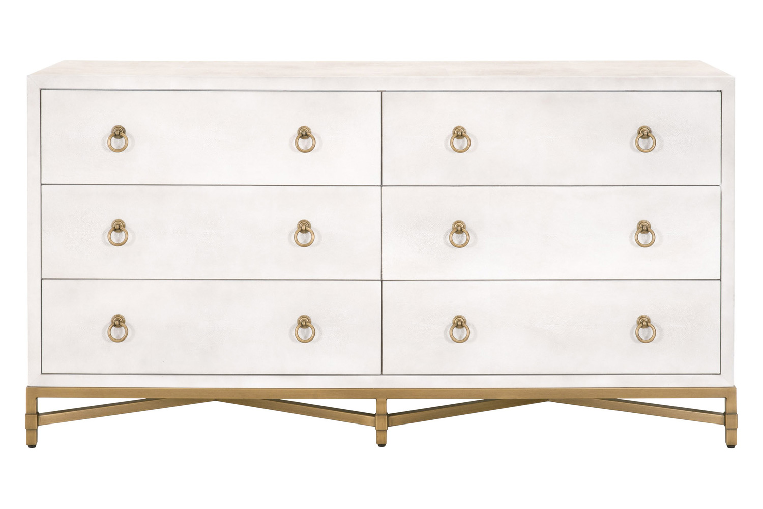 Essentials - Traditions Strand Shagreen 6-Drawer Double Dresser