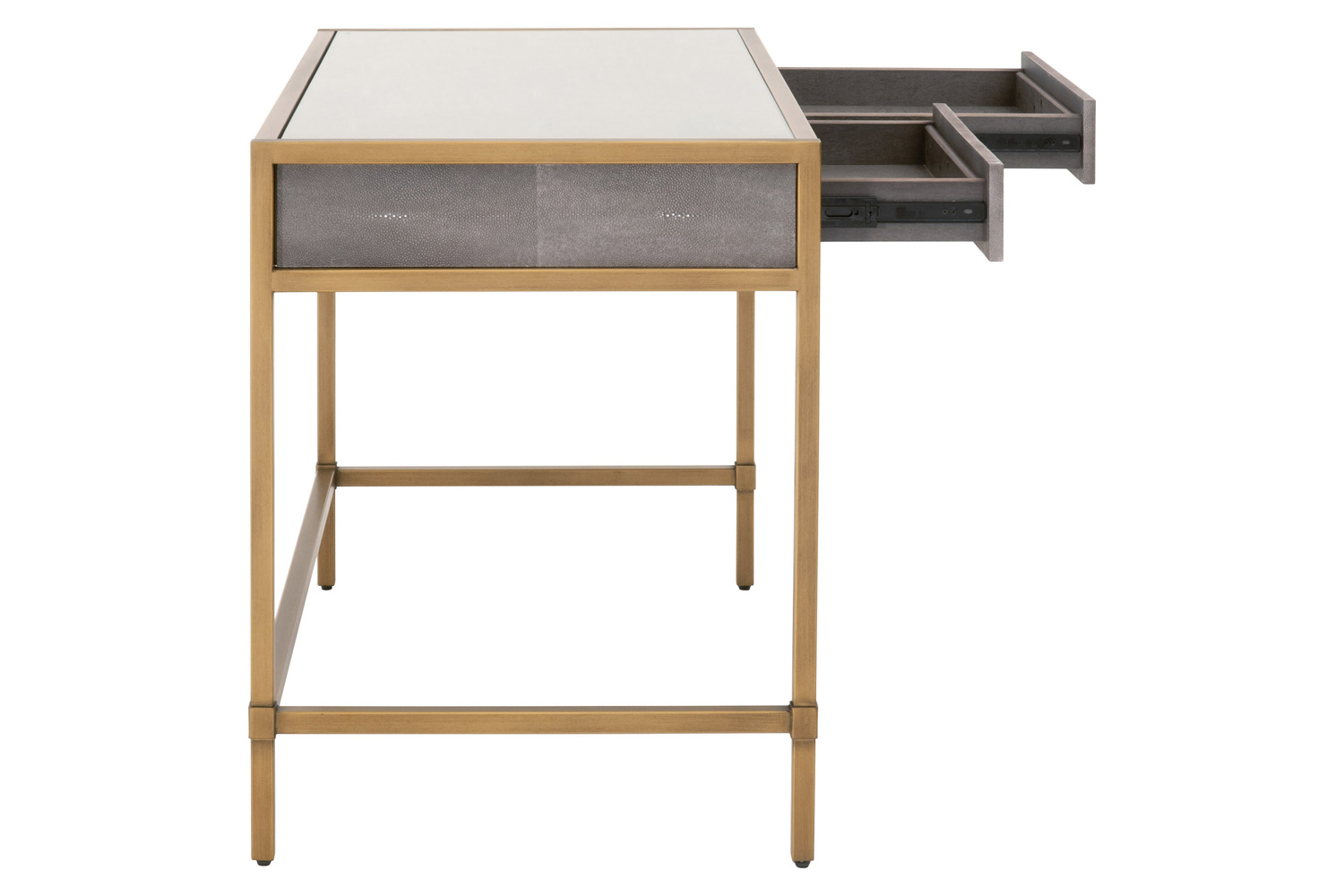 Essentials Traditions Strand Shagreen Desk - Gray