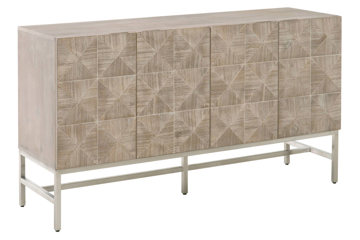 Essentials - Traditions Atlas Media Sideboard in Natural Gray