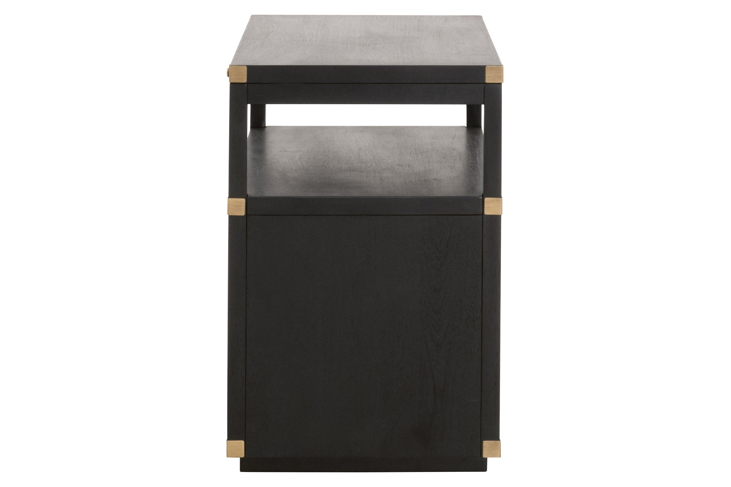 Essentials Traditions Bradley 2-Drawer Nightstand - Brushed Black Acacia