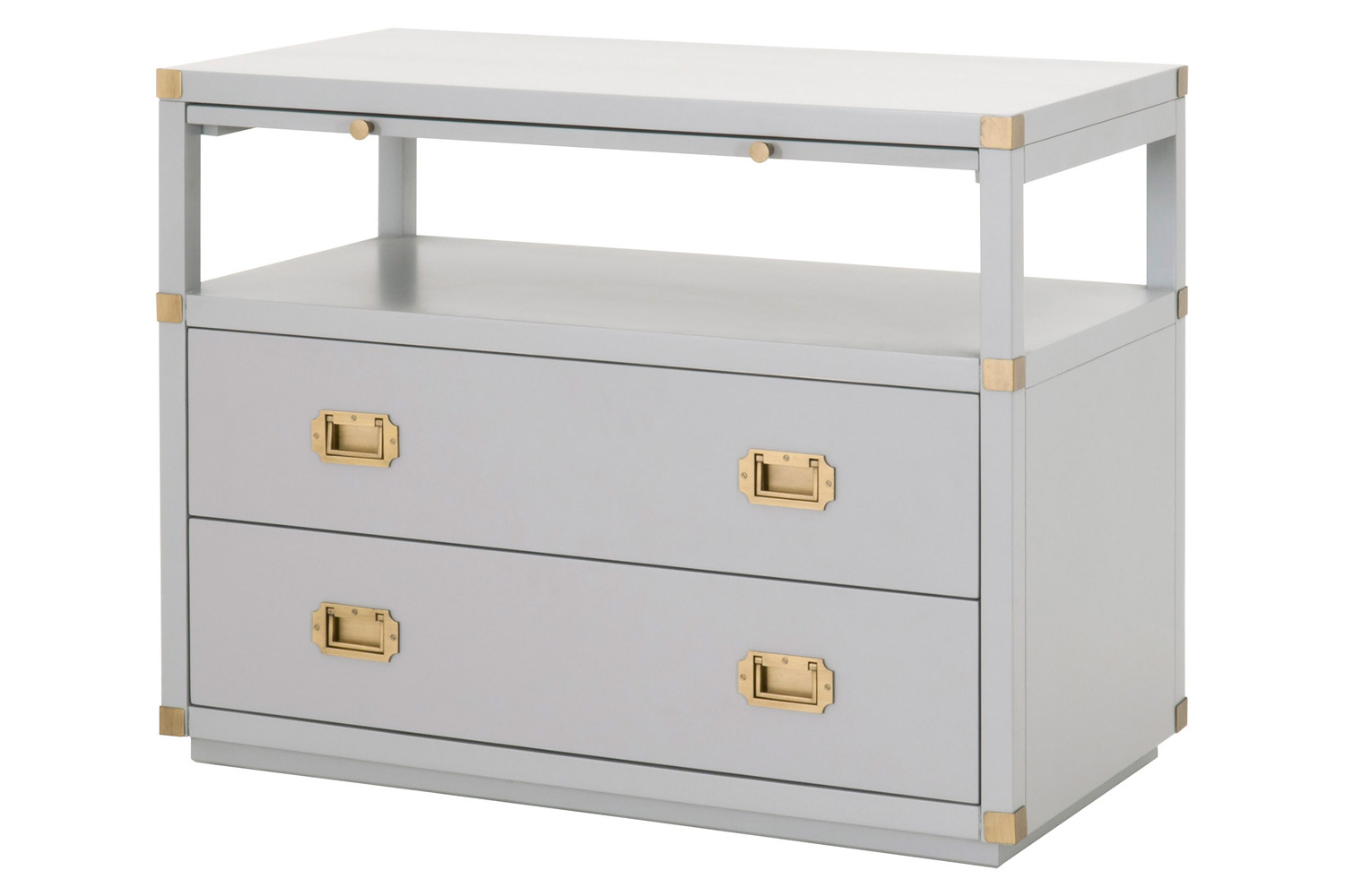 Essentials Traditions Bradley 2-Drawer Nightstand - Dove Gray