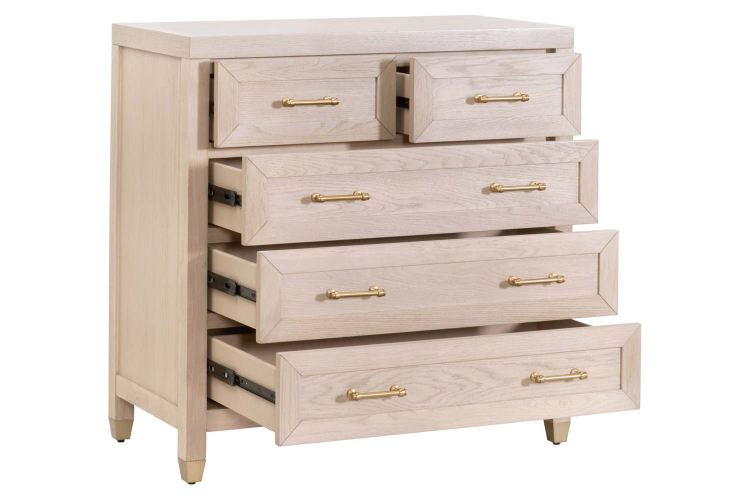 Essentials Stella 5-Drawer High Chest - Light Honey Oak