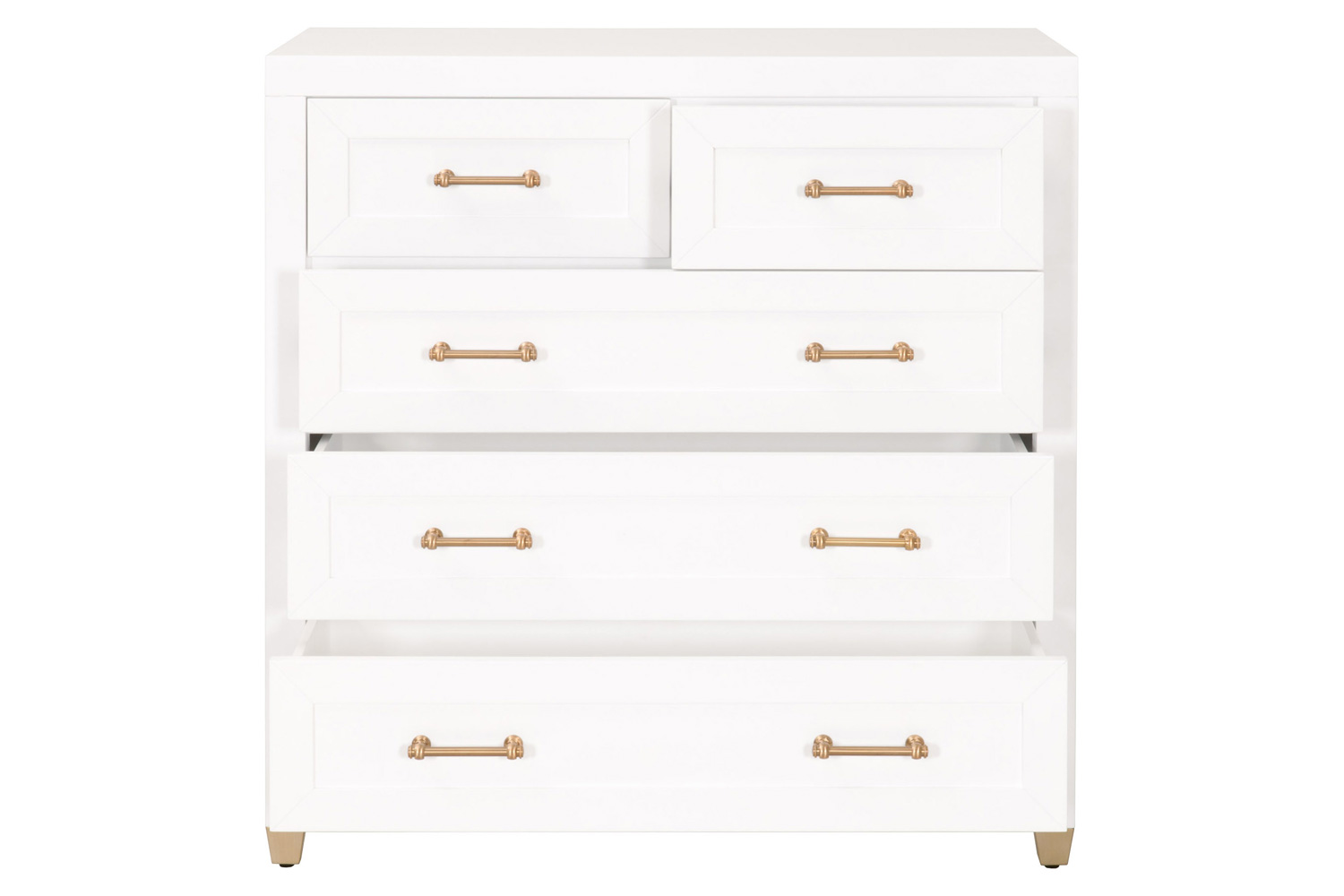 Essentials Stella 5-Drawer High Chest - Matte White