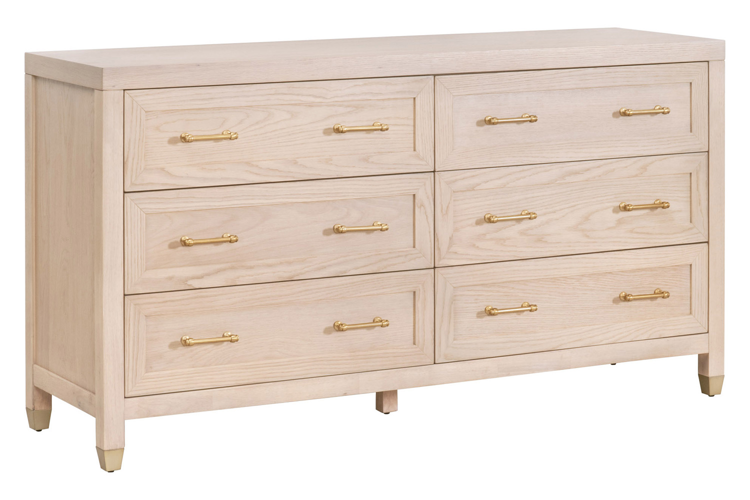 Essentials Traditions Stella 6-Drawer Double Dresser - Light Honey Oak