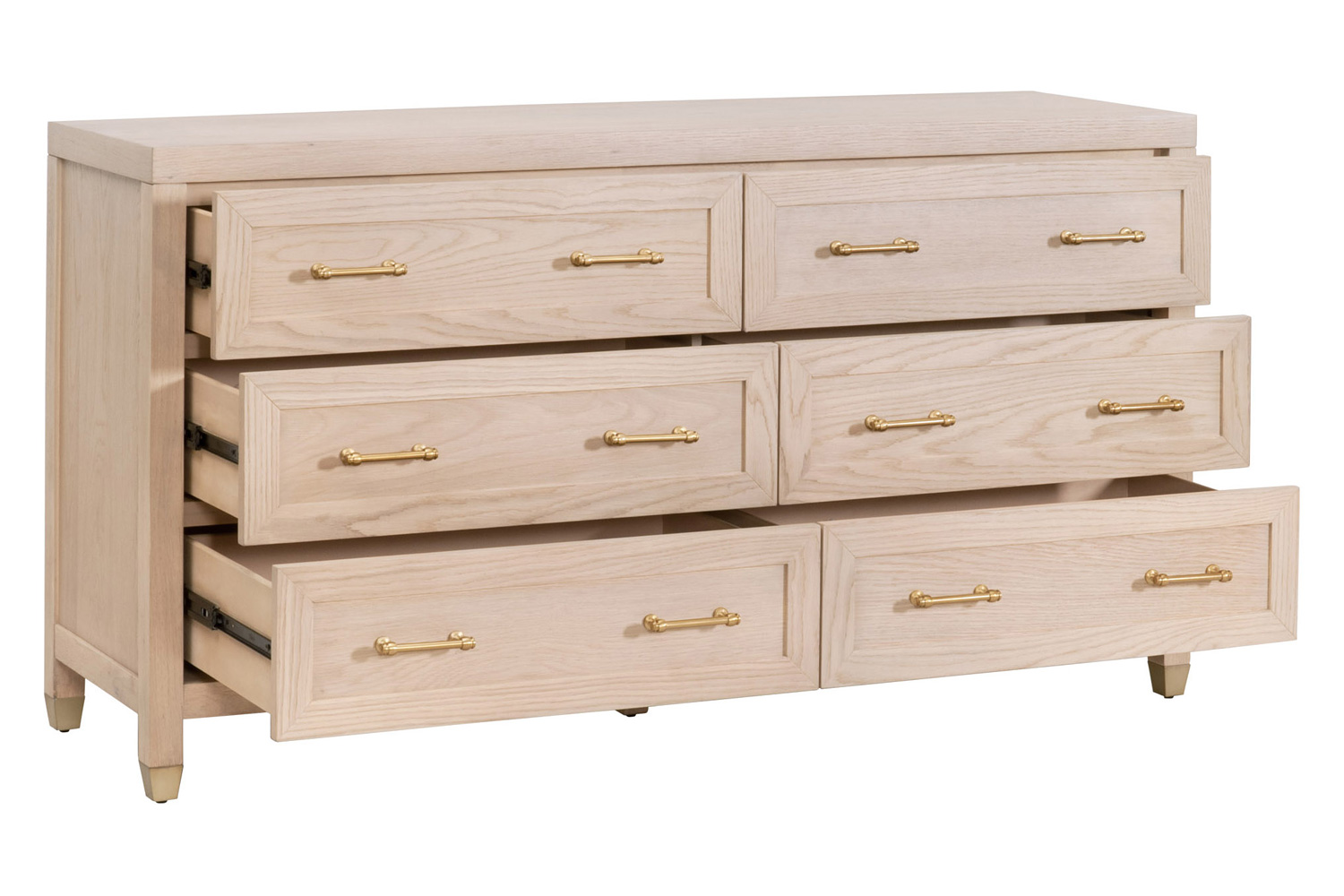 Essentials Traditions Stella 6-Drawer Double Dresser - Light Honey Oak