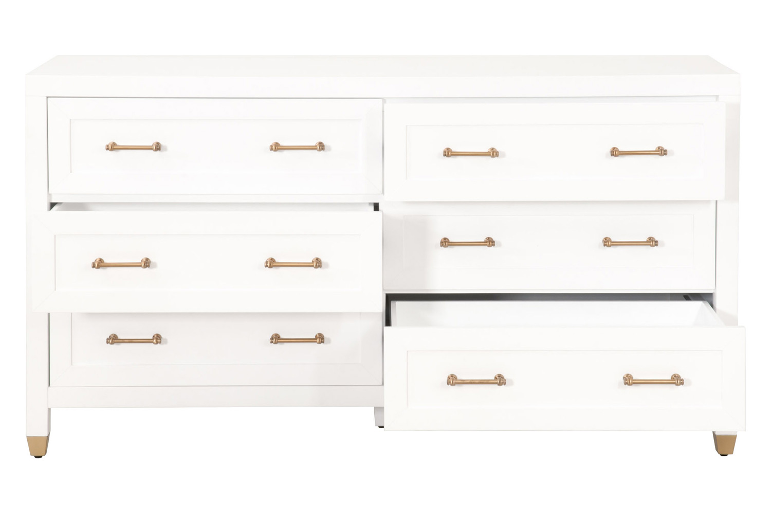 Essentials Traditions Stella 6-Drawer Double Dresser - Matte White