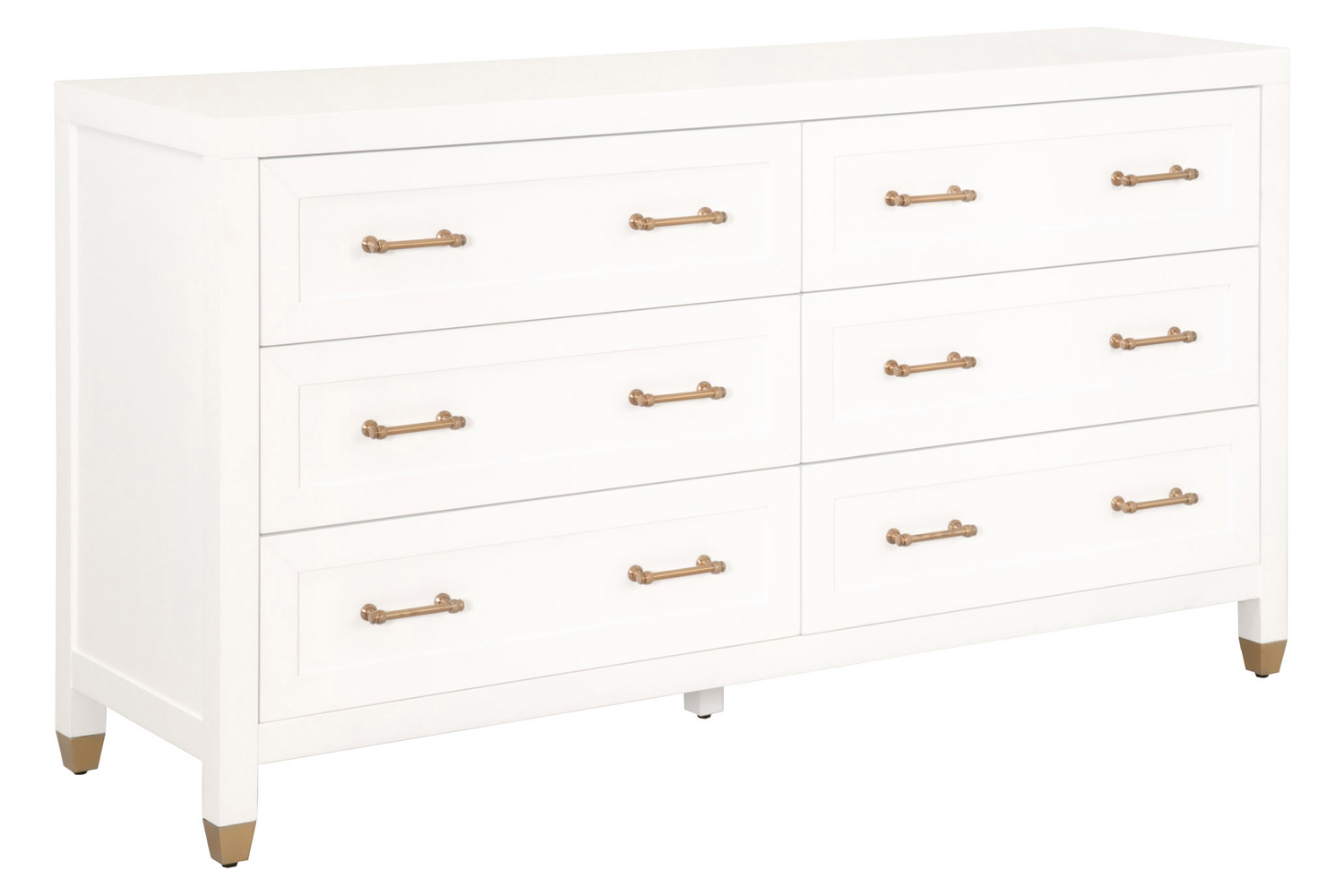 Essentials Traditions Stella 6-Drawer Double Dresser - Matte White