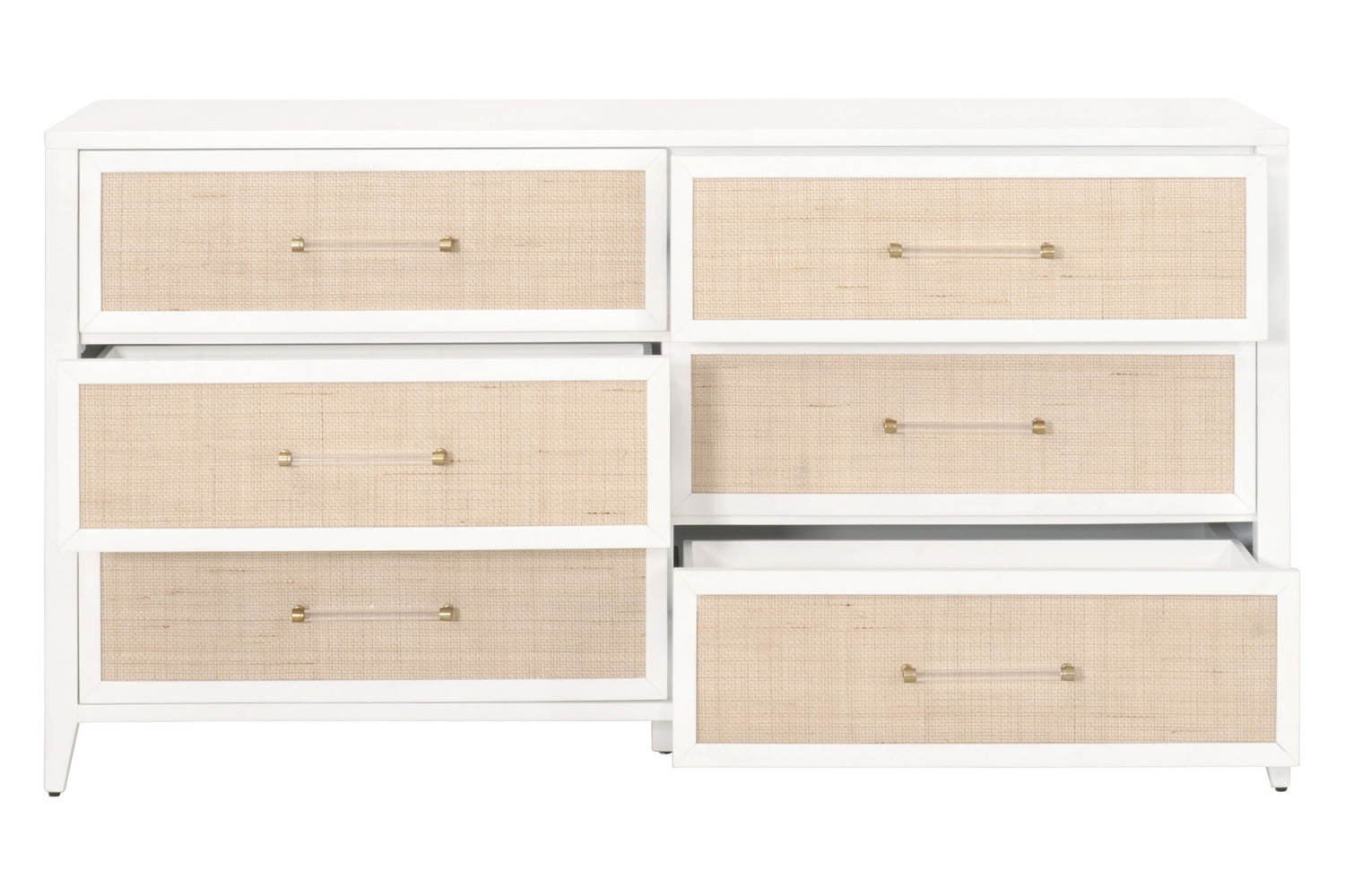 Essentials Traditions Holland 6-Drawer Double Dresser - Matte White