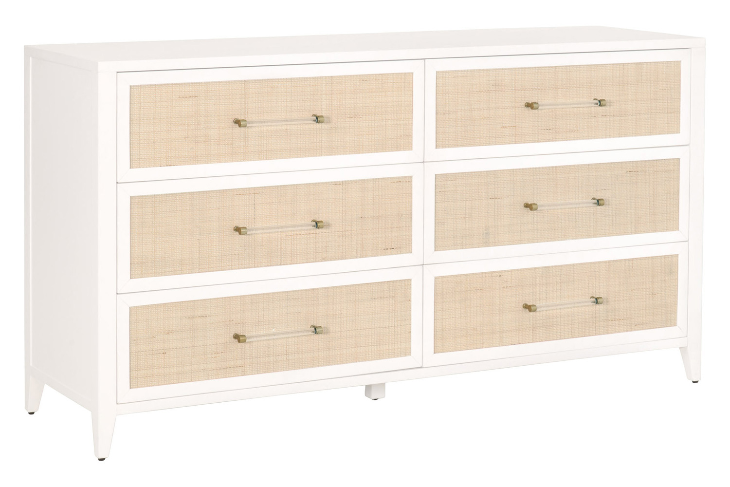 Essentials Traditions Holland 6-Drawer Double Dresser - Matte White