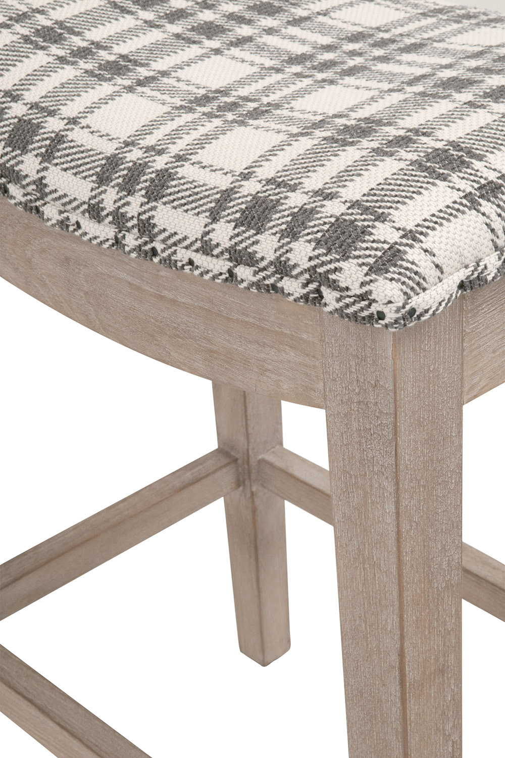 Essentials Harper Counter Stool - Tartan Charcoal