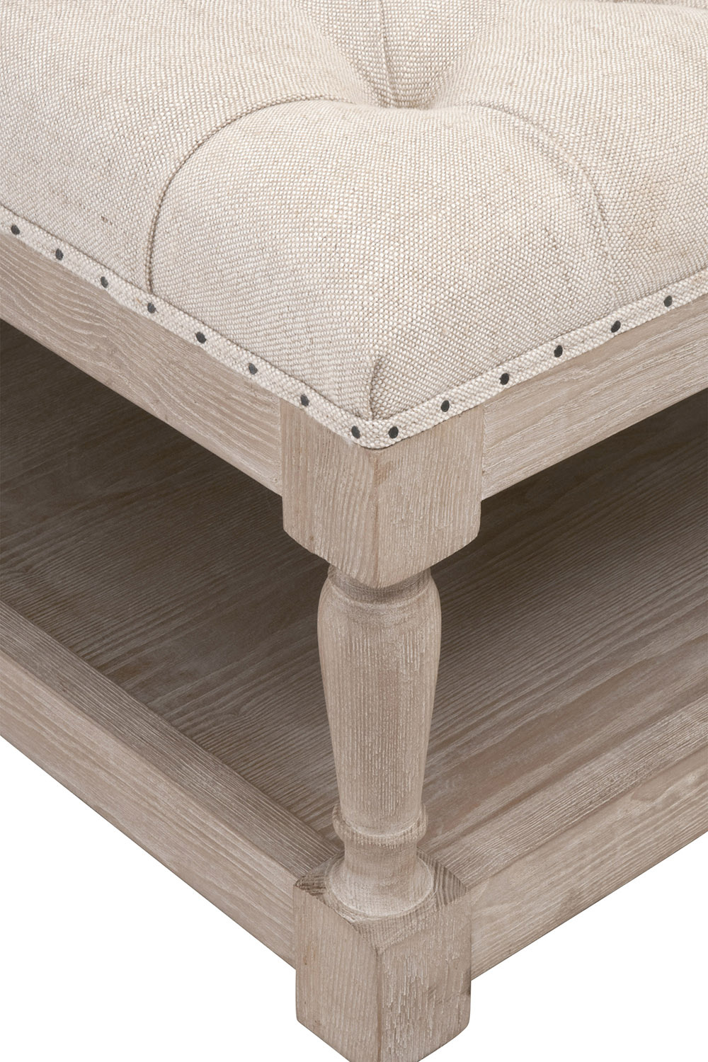 Essentials Townsend Tufted Upholstered Coffee Table - Bisque