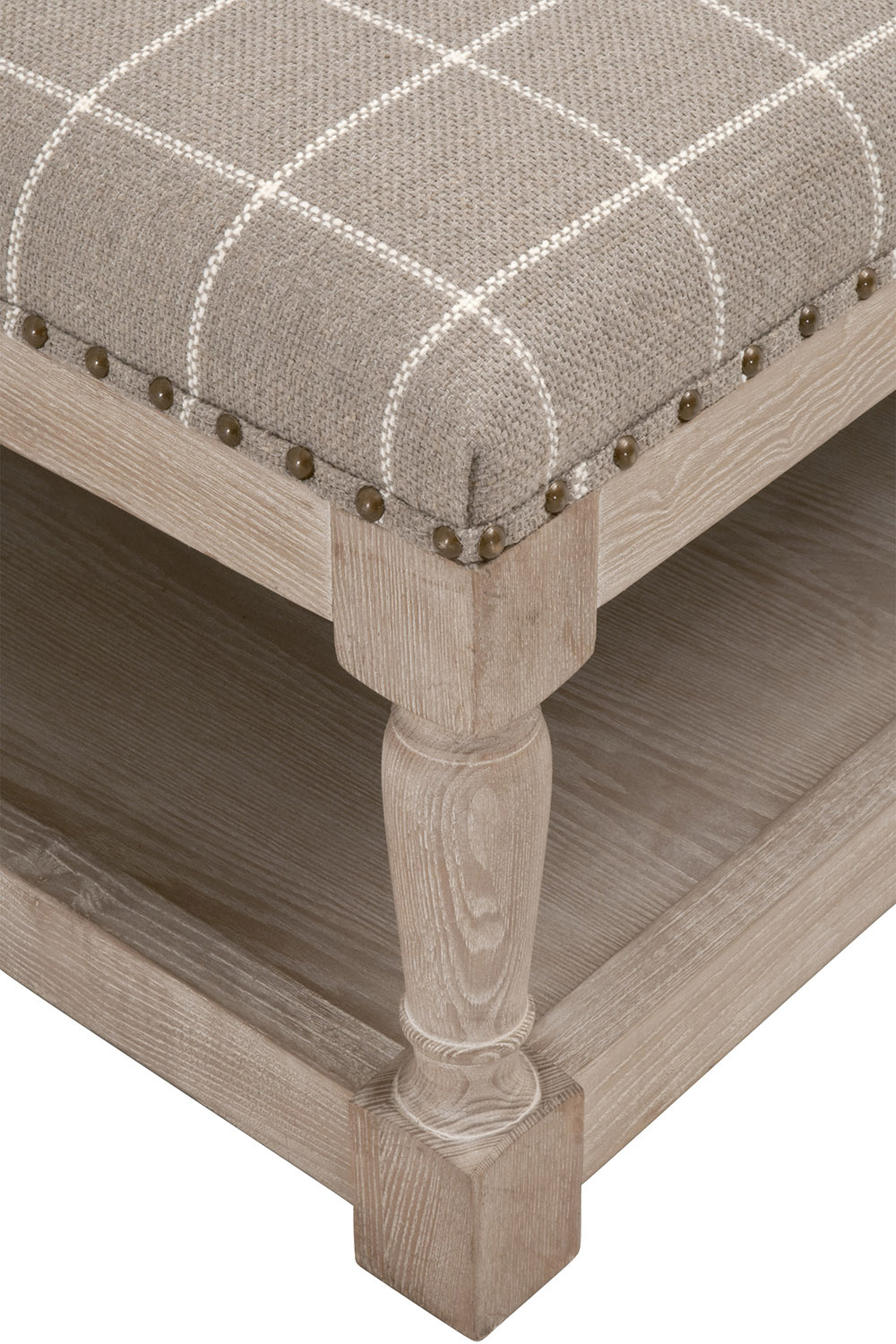 Essentials Townsend Upholstered Coffee Table - Windowpane Pebble