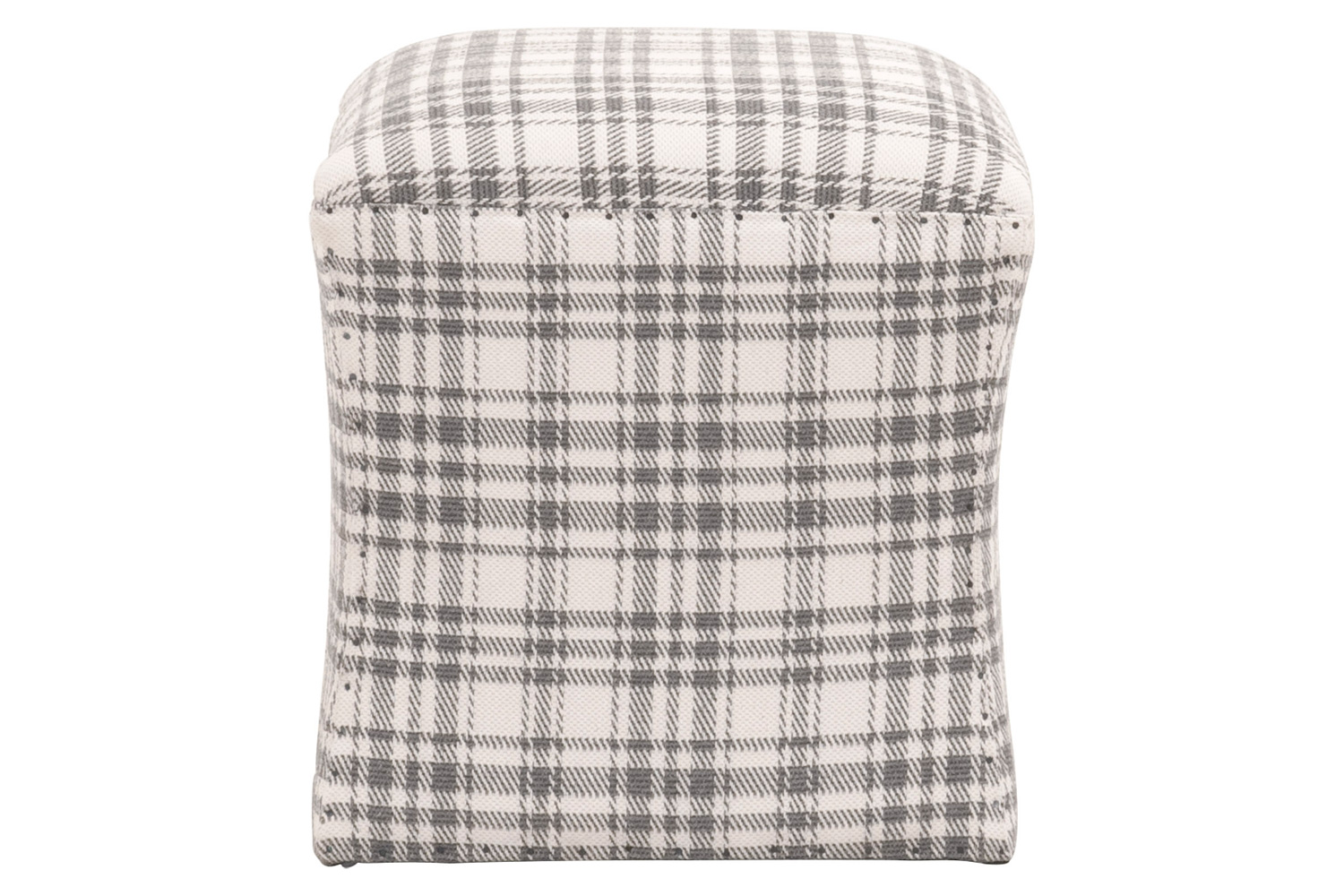 Essentials York Ottoman - Tartan Charcoal