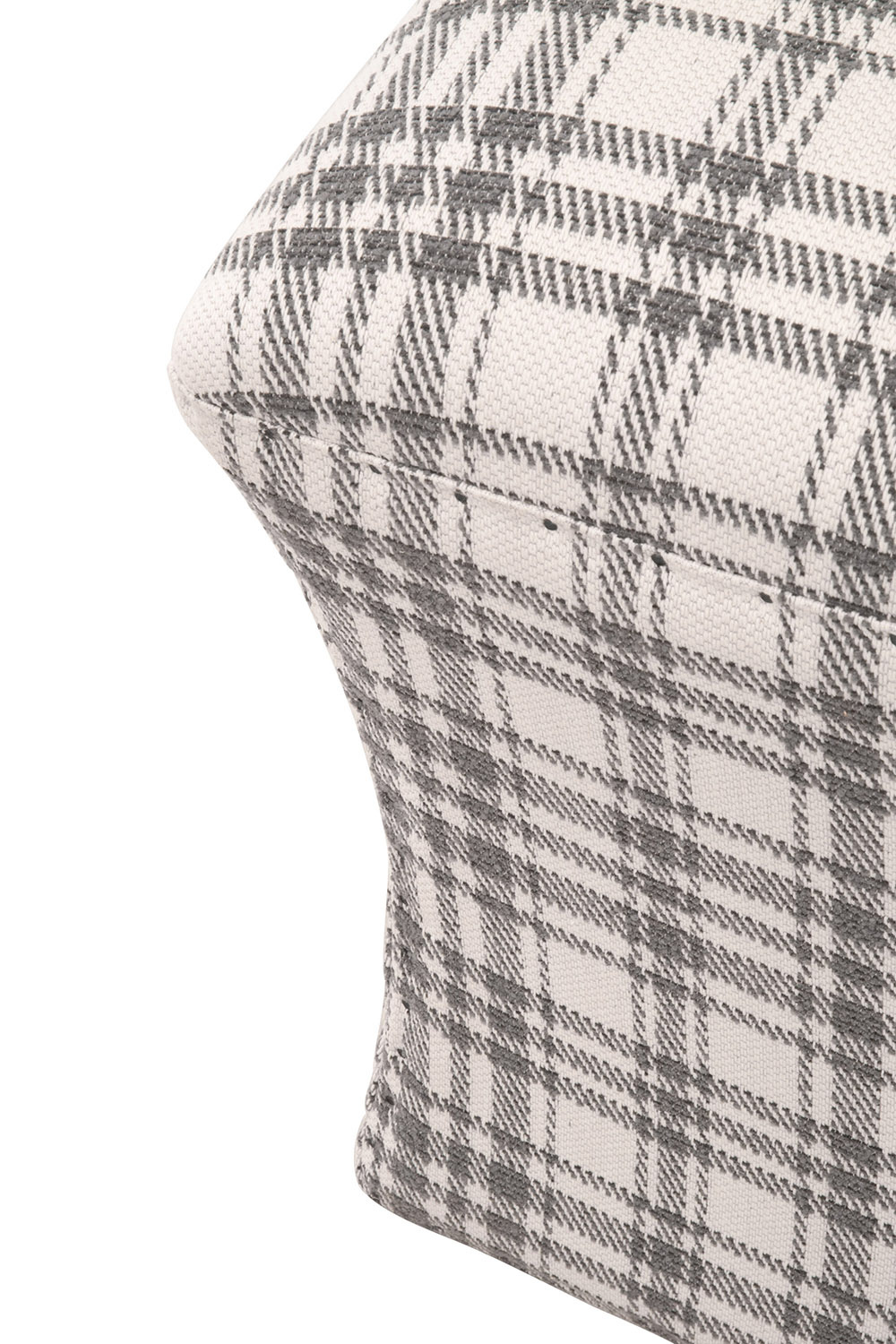 Essentials York Ottoman - Tartan Charcoal