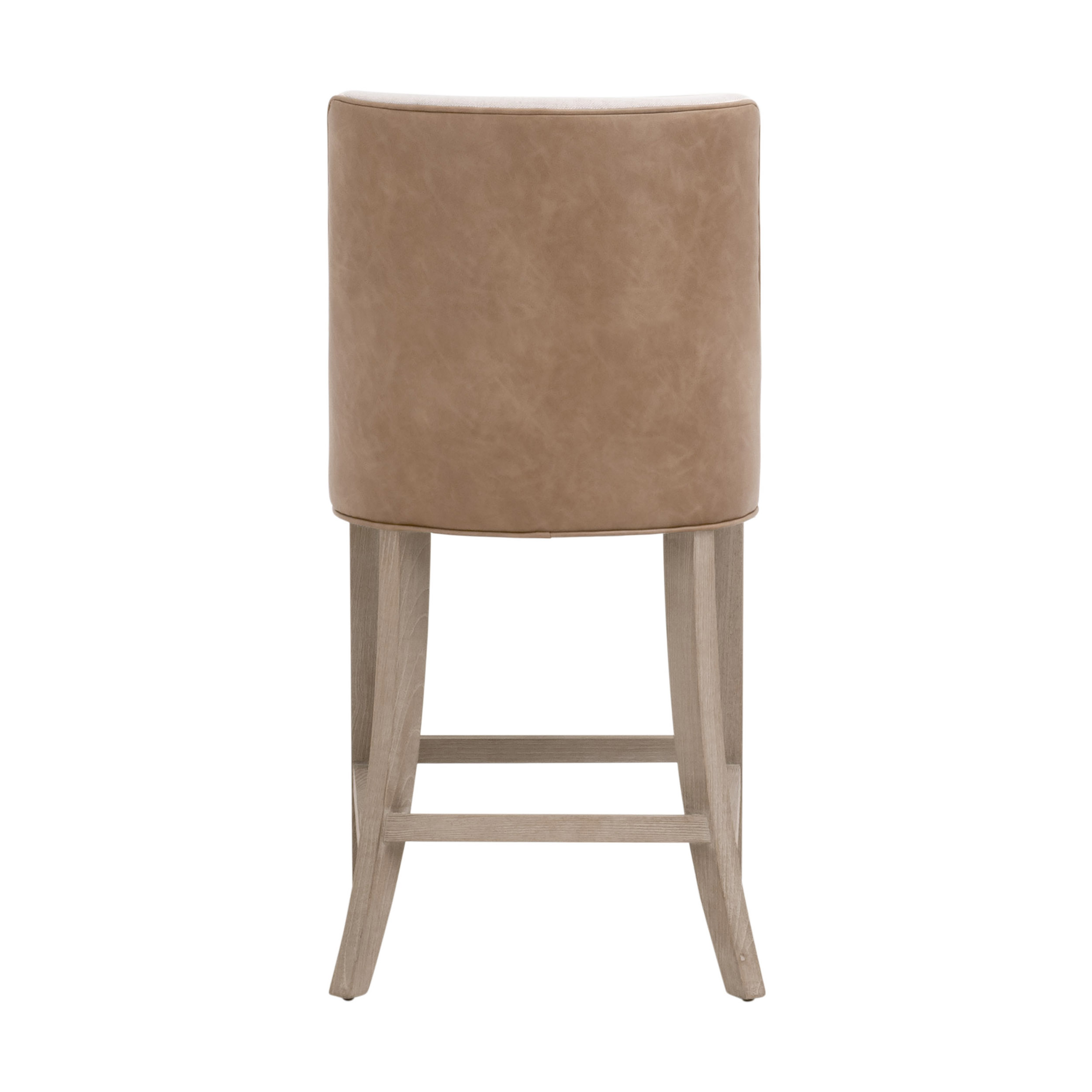 Essentials Duet Counter Stool - Performance Bisque French Linen, Ivanhoe-Toast, Natural Gray Ash