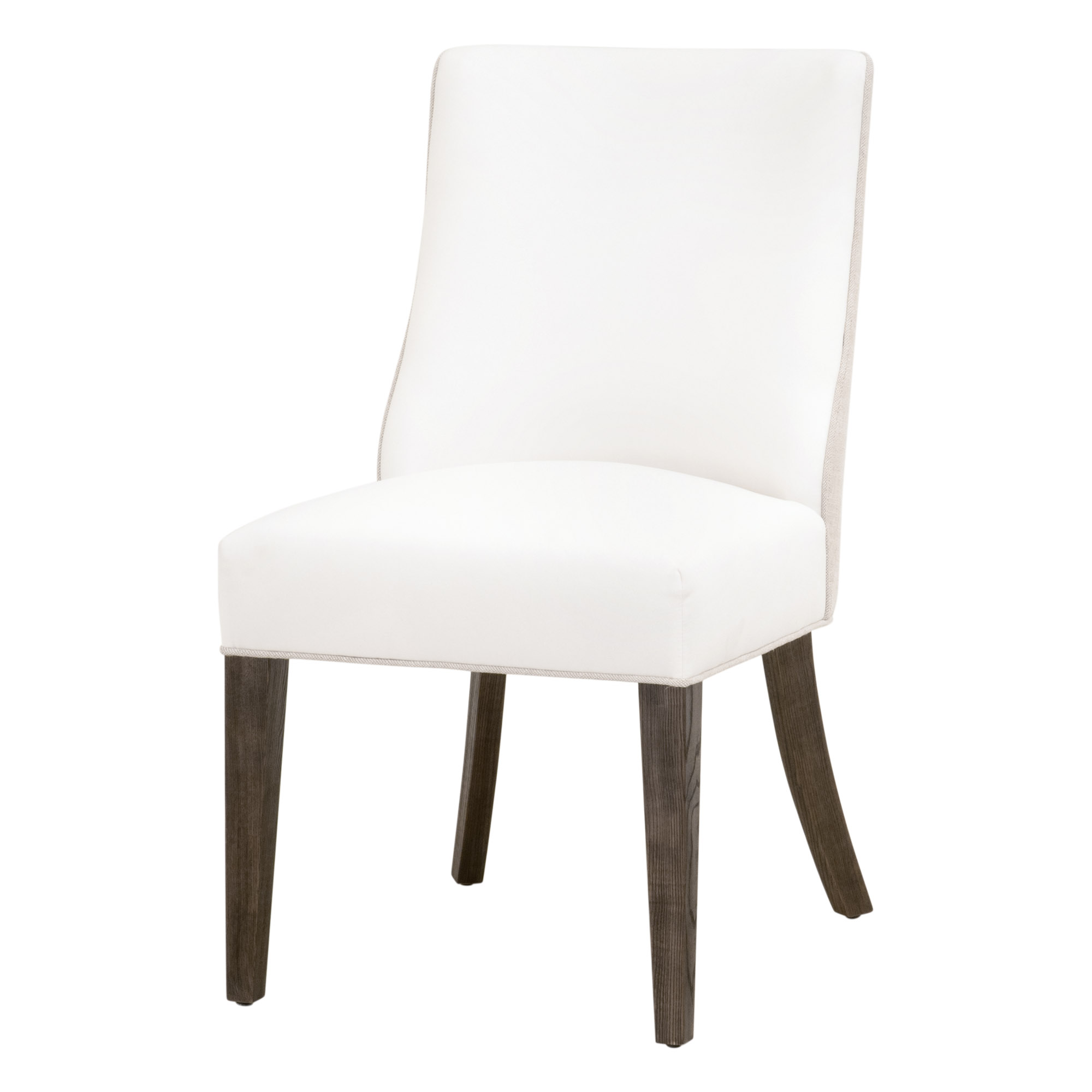 Essentials Duet Dining Chair Set of 2 - LiveSmart Peyton-Pearl, Bisque French Linen, Burnt Brown Ash